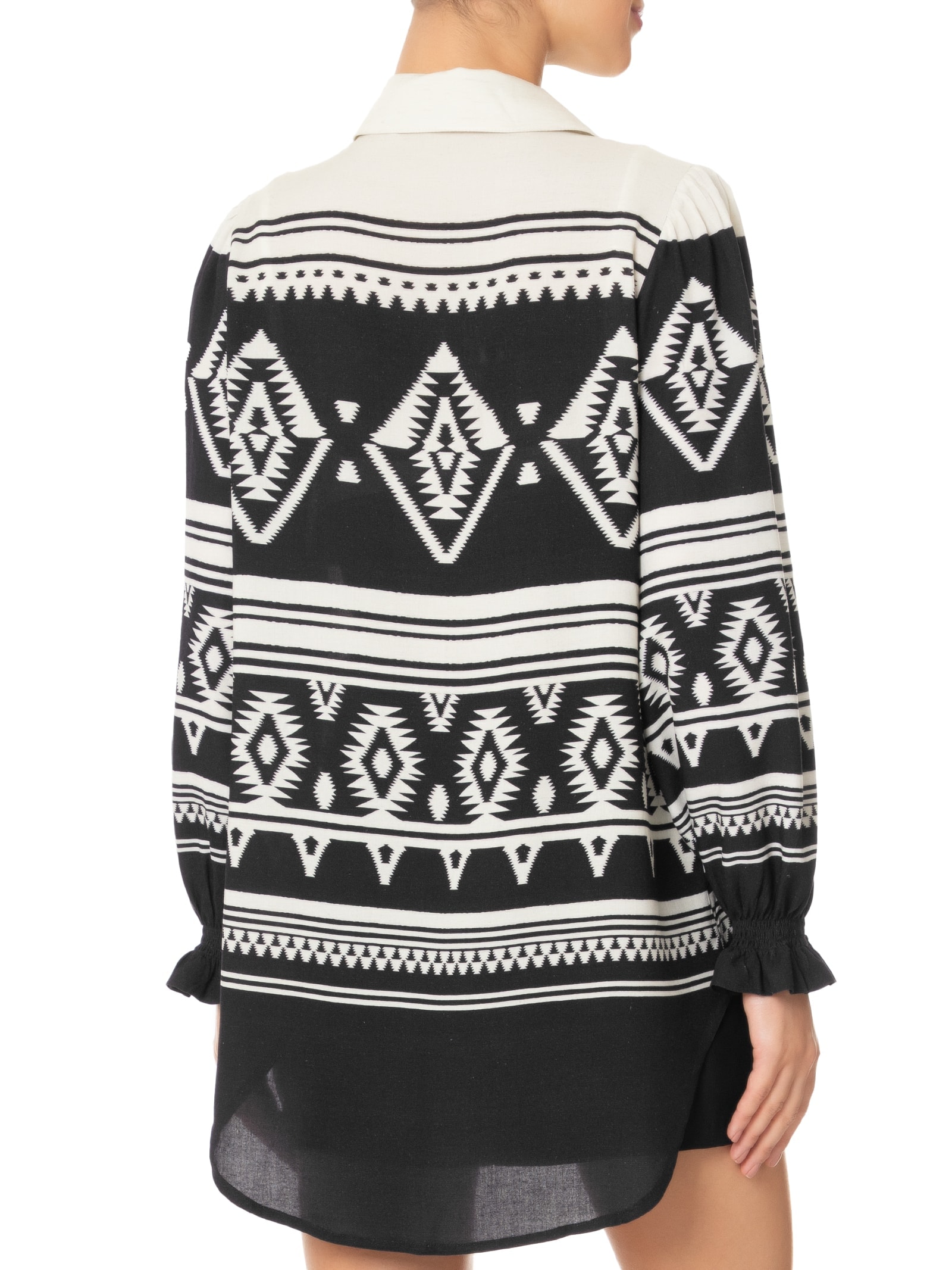 Camisa Feminina Estampada Preto Cia Marítima