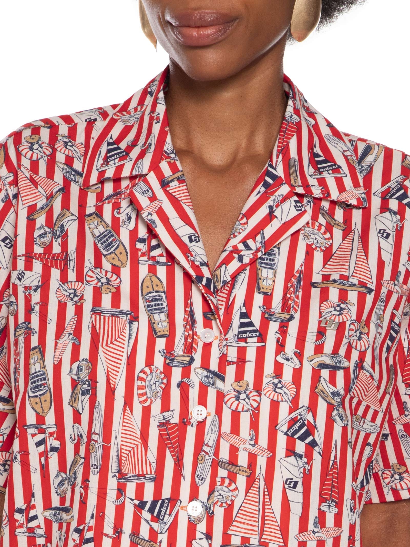 Camisa Feminina Estampada Vermelho Colcci