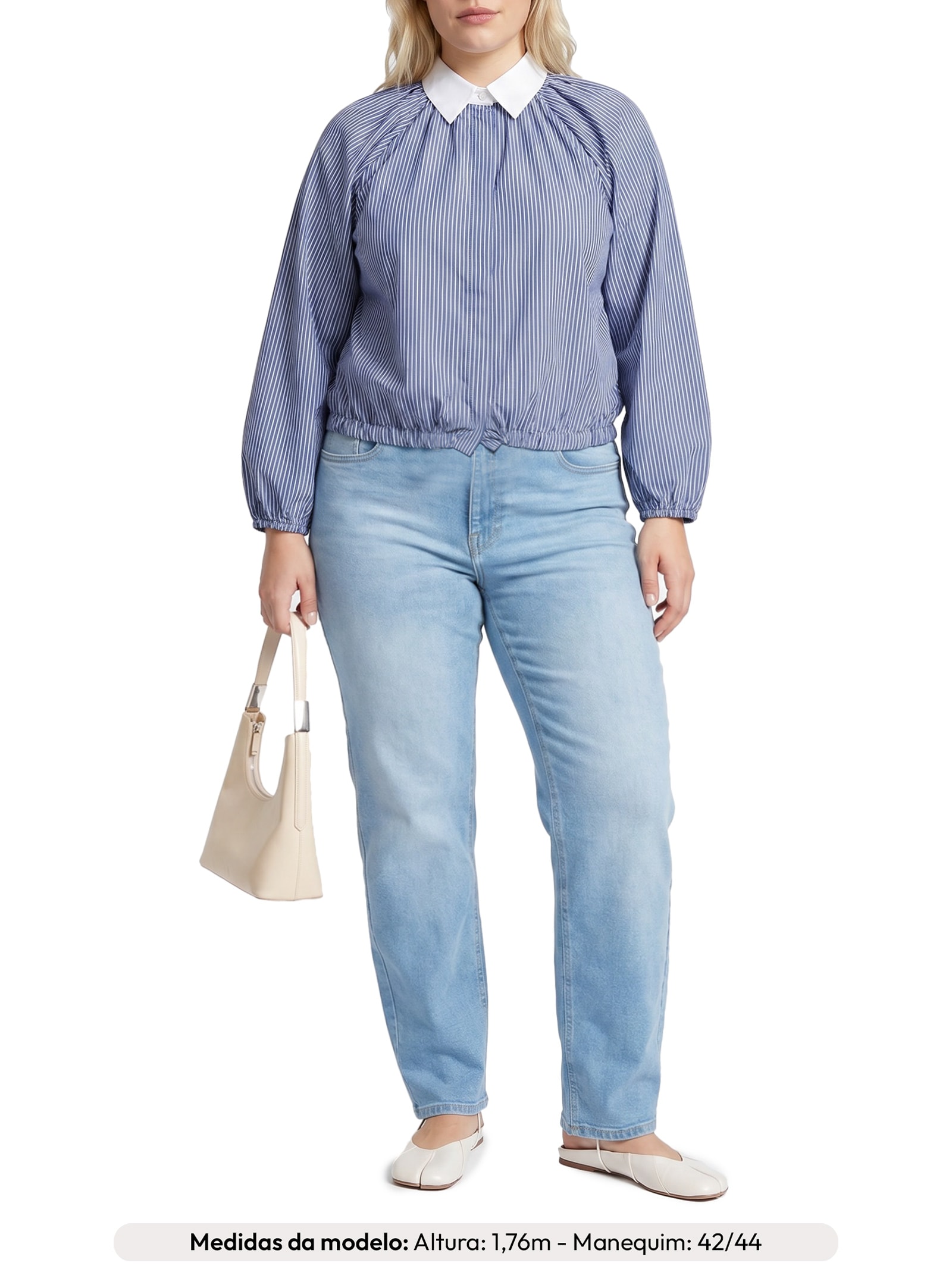 Camisa Feminina Federica Azul Le Lis