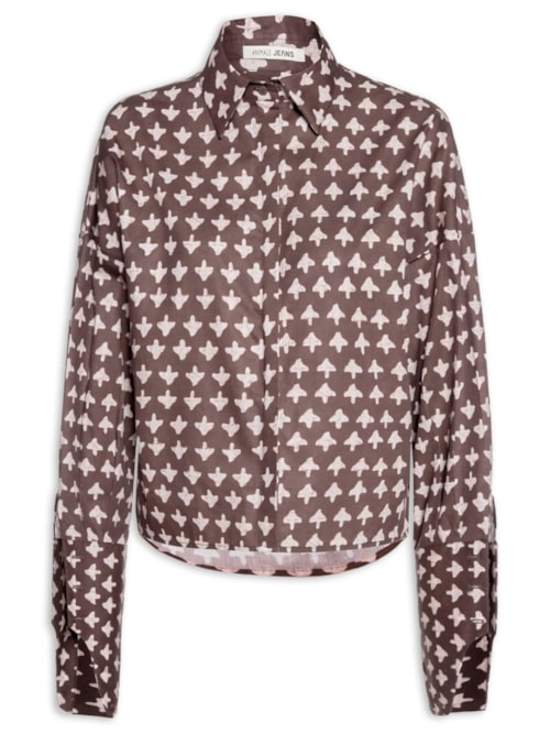 Camisa Feminina Figura E Setas Mink E Manha – Marrom