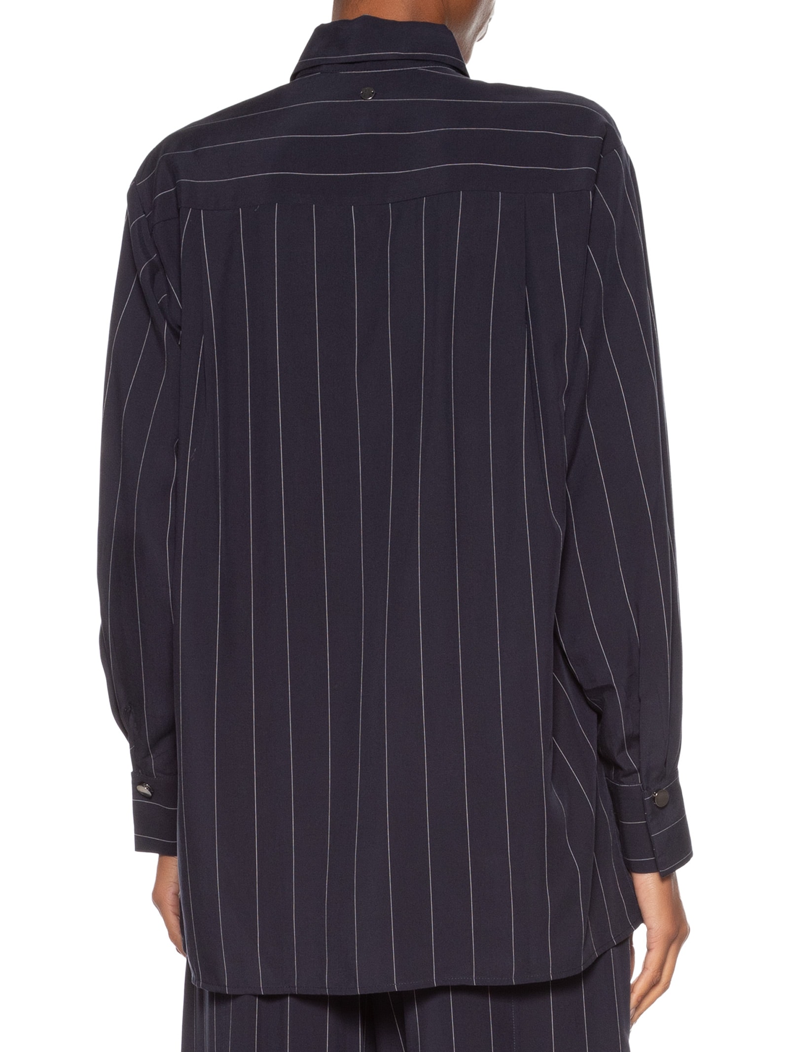 Camisa Feminina Fio Tinto Navy Azul Animale Jeans