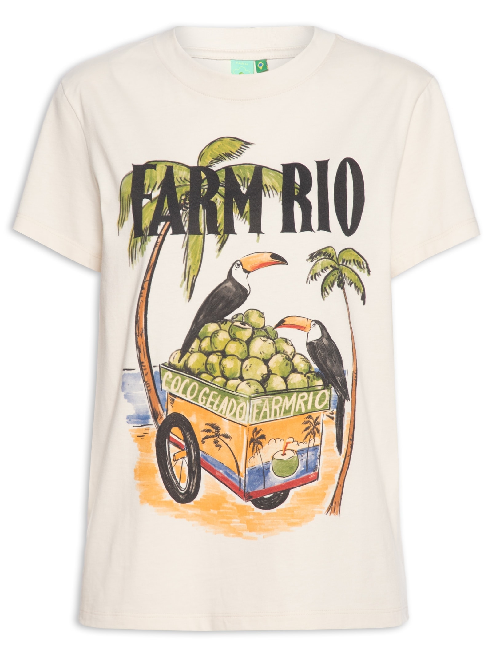 Camisa Feminina Fit Coco Gelado Branco Farm