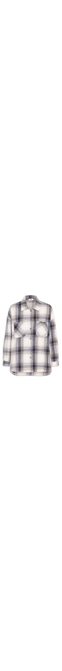 Camisa Feminina Flanela Xadrez - Azul