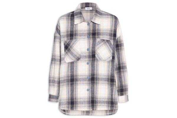 Camisa Feminina Flanela Xadrez - Azul
