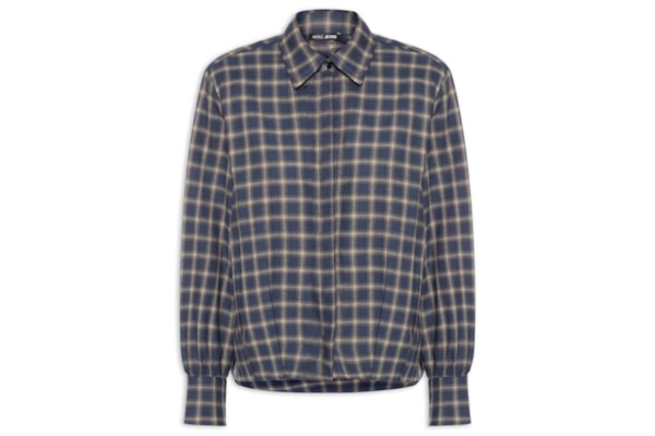 Camisa Feminina Flanela Xadrez - Azul