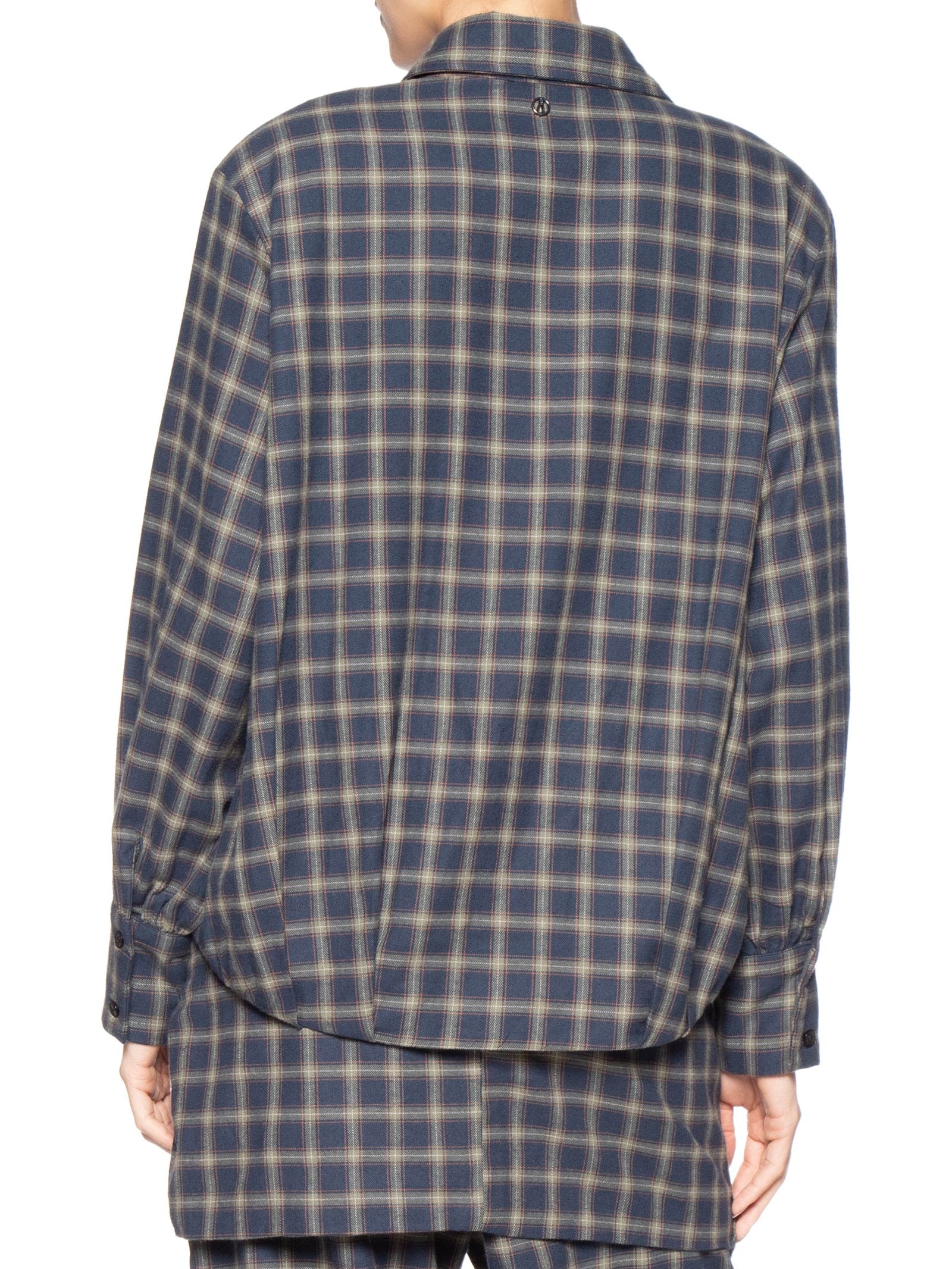 Camisa Feminina Flanela Xadrez Azul Animale Jeans