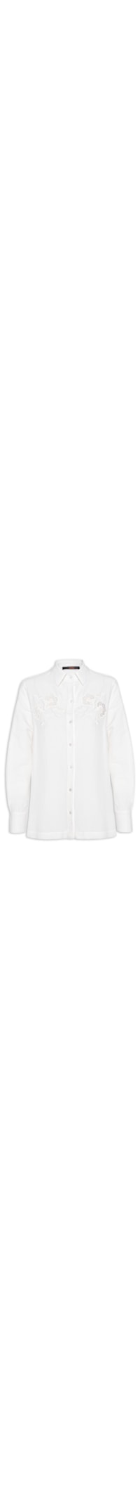 Camisa Feminina Flor Richelieu - Off White