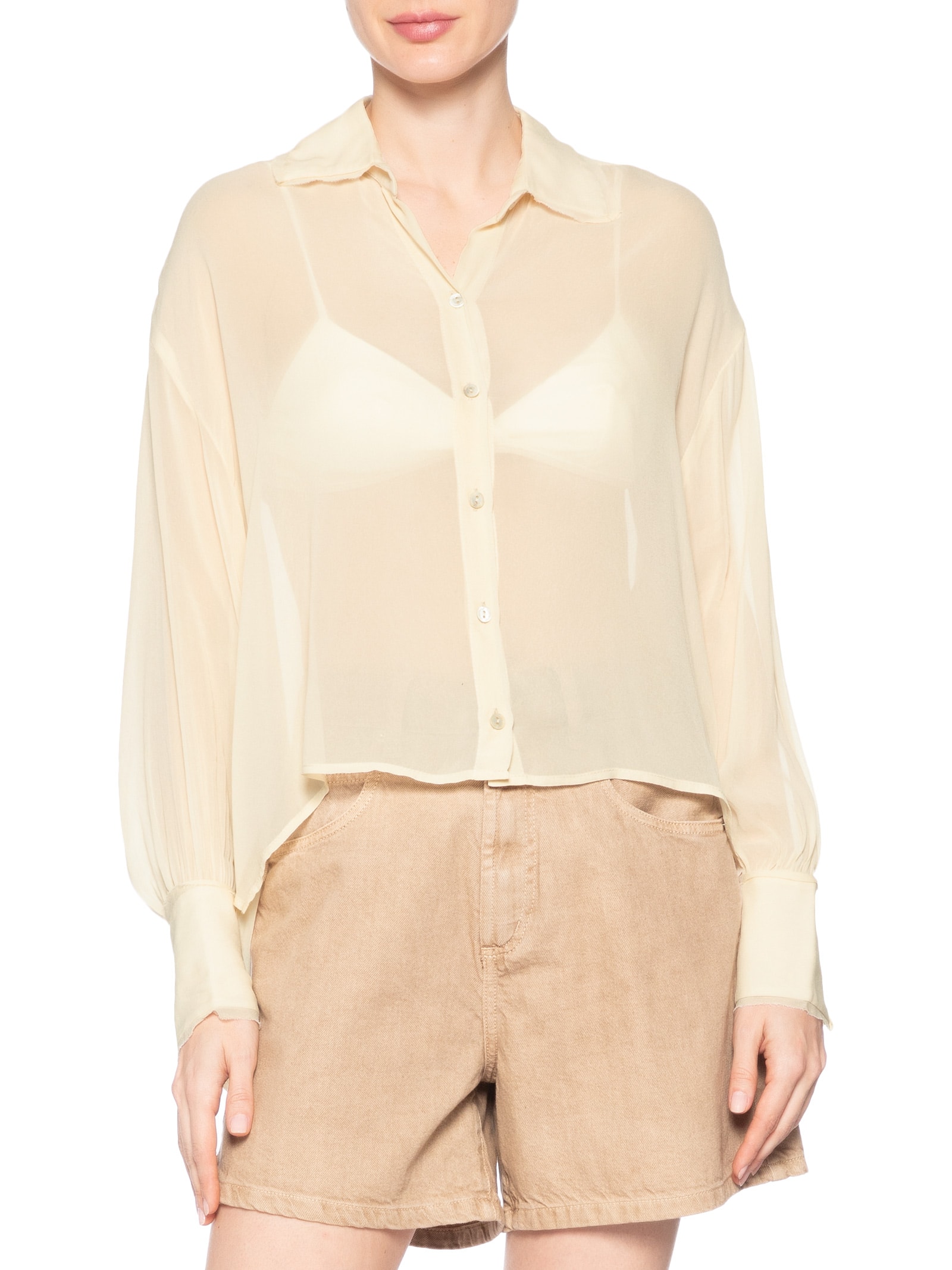 Camisa Feminina GGT A Fio Amarelo Animale Jeans