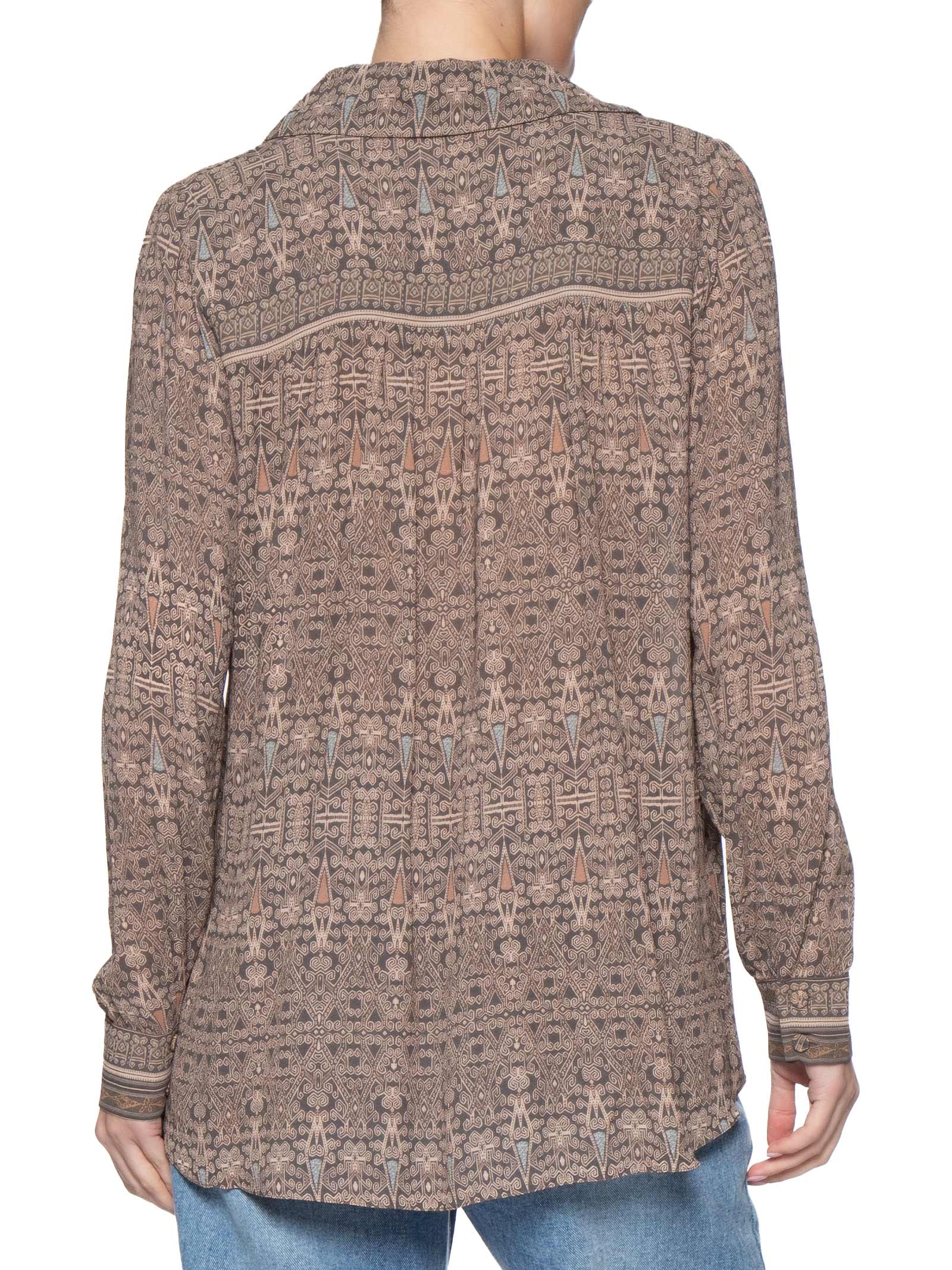 Camisa Feminina GGT Estampa Olive Cinza Maria Filó