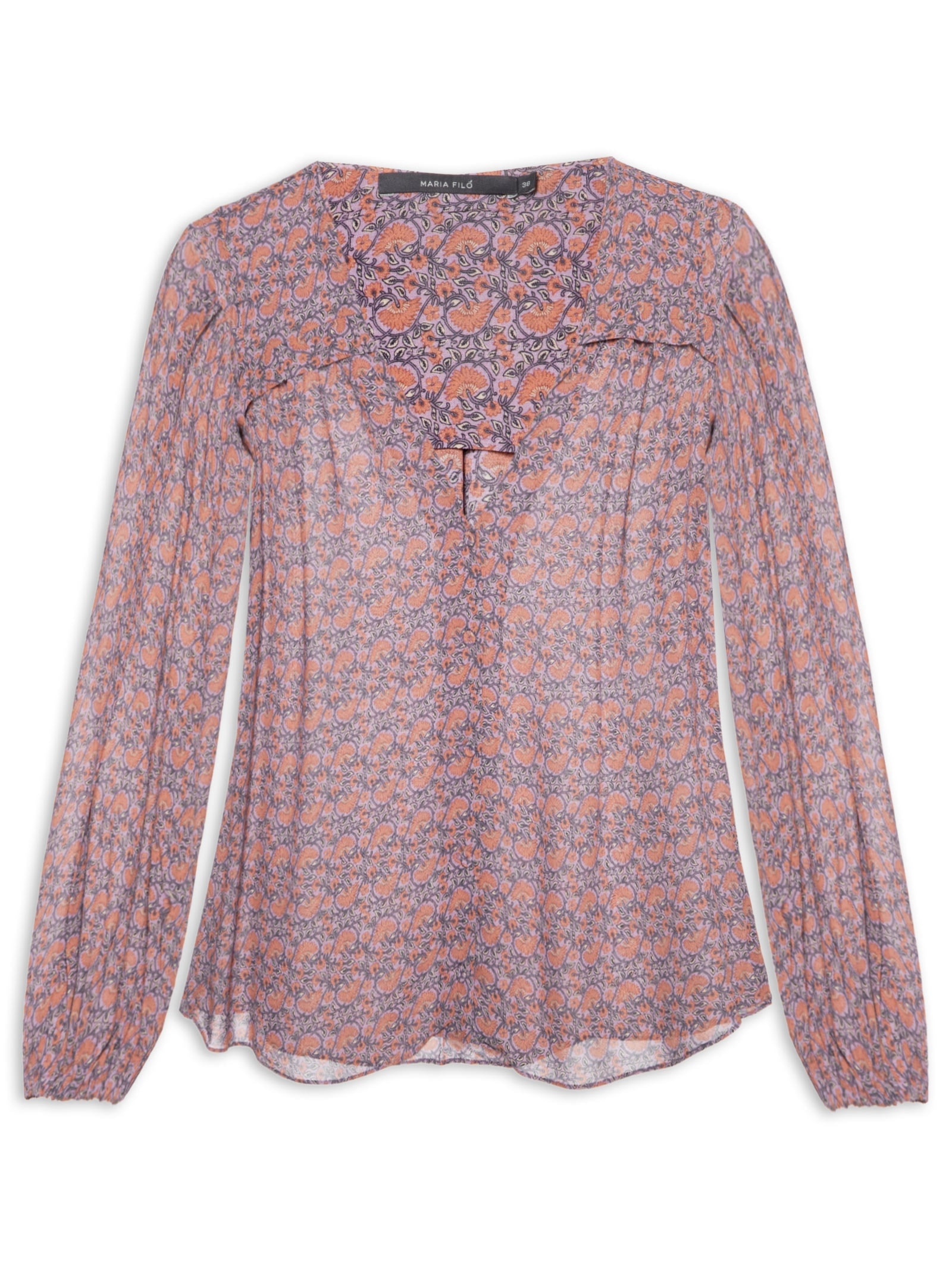Camisa Feminina GGT Estampa Tuk Roxo Maria Filó