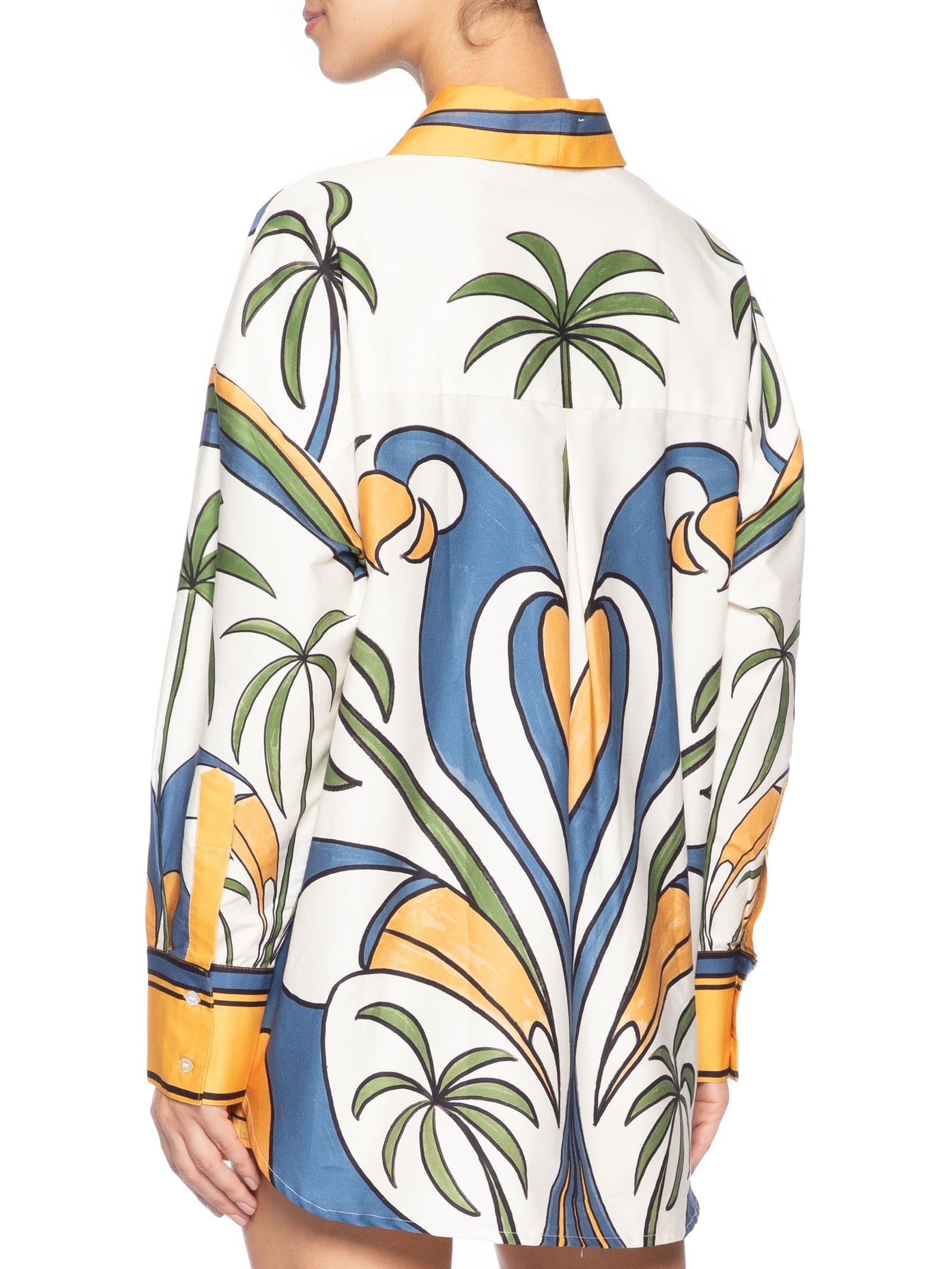 Camisa Feminina Gráfico Tropical – Amarelo Farm