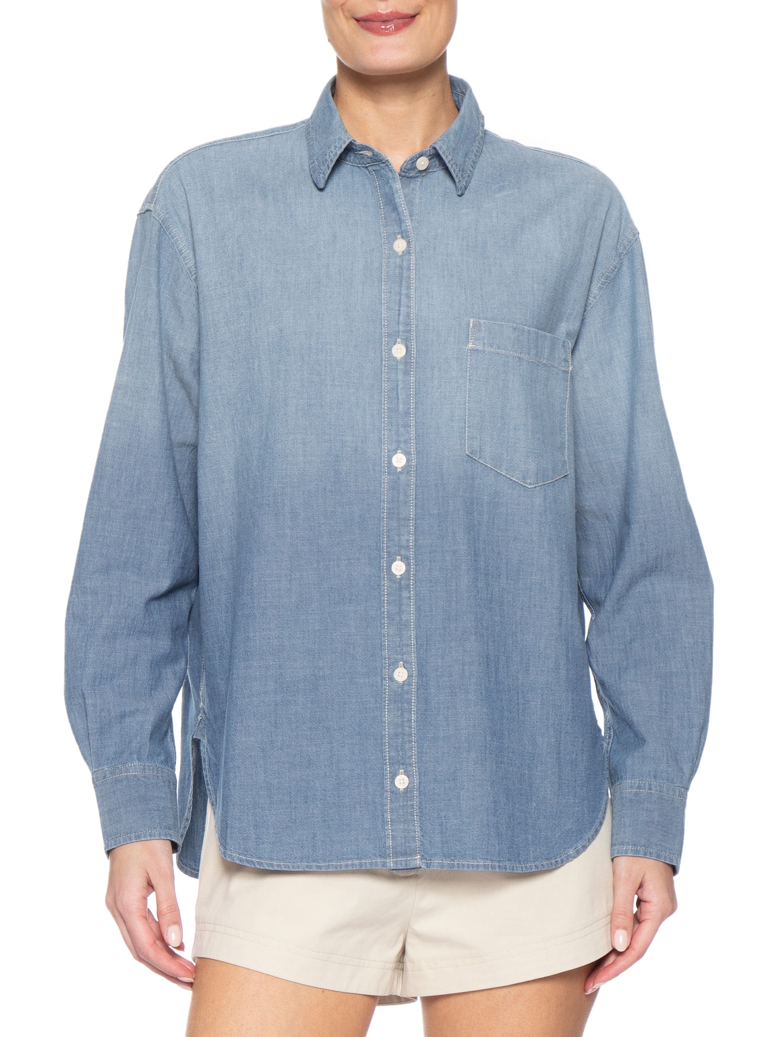 Camisa Feminina Harlie Boyfriend Azul Levi's