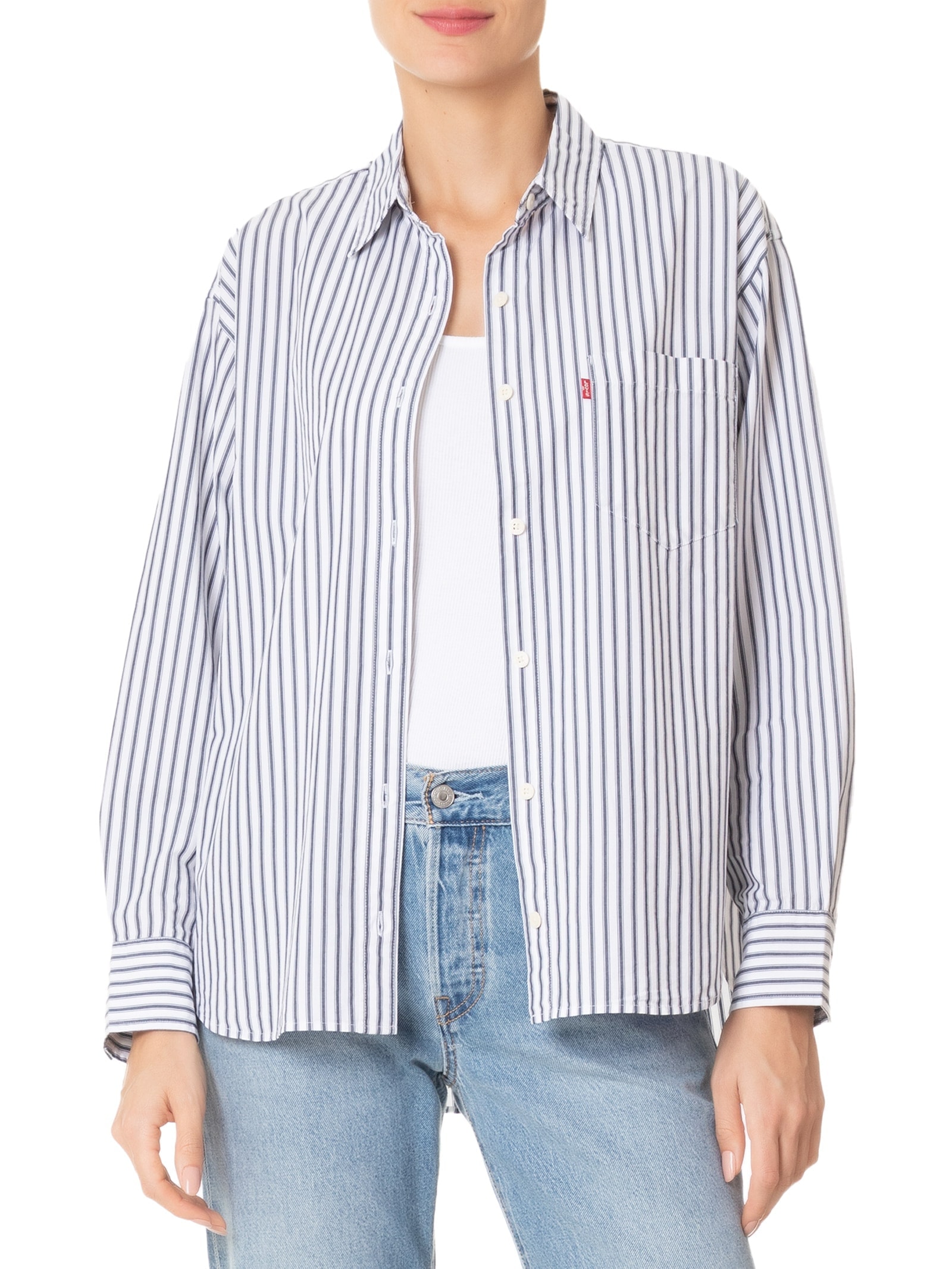 Camisa Feminina Harlie New Bf Shirt Azul Levi's