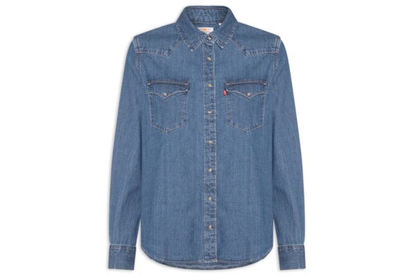 Camisa Feminina Heritage Western Denim Shirt - Azul