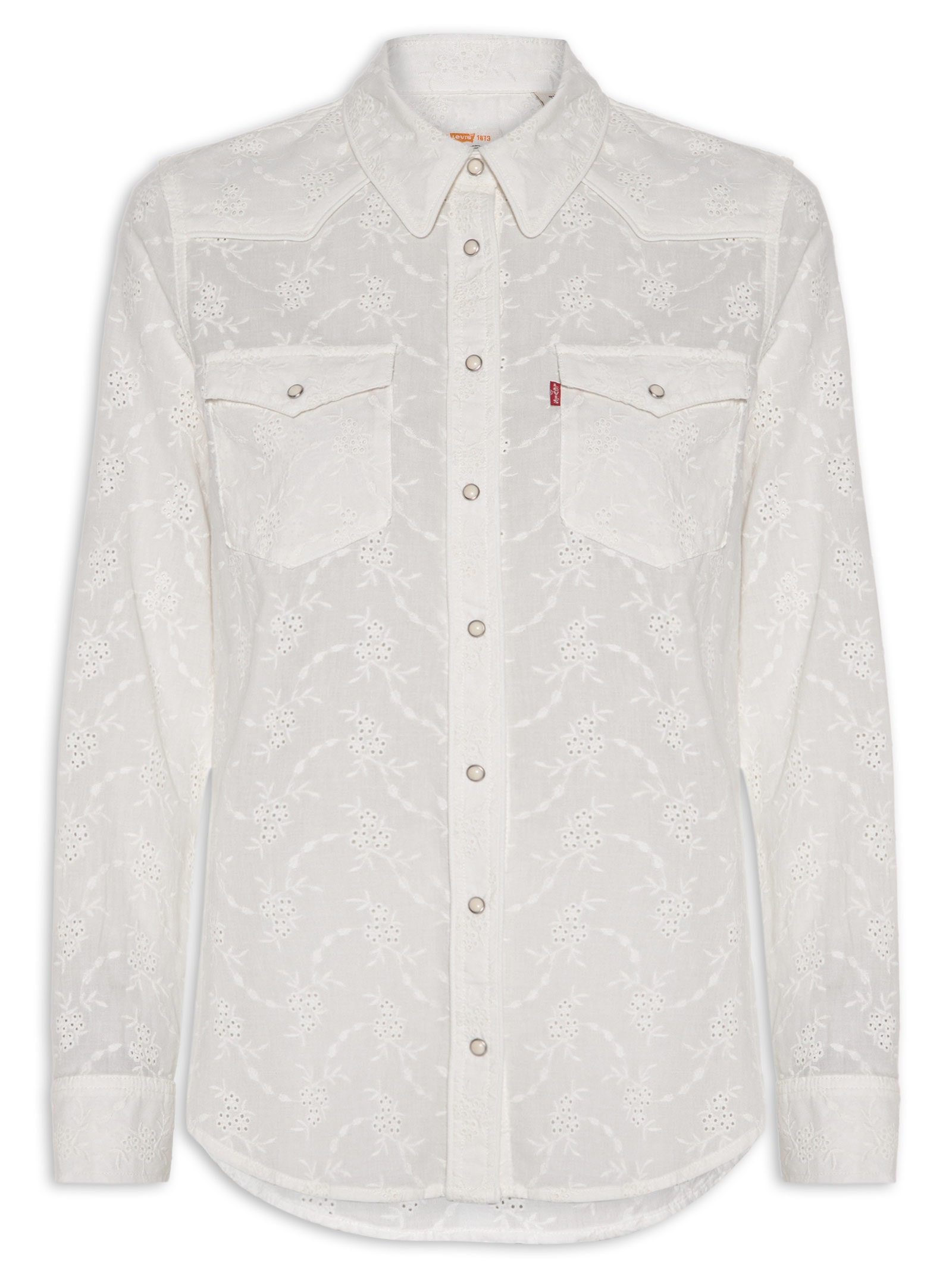 Camisa Feminina Heritage Western Eyelet Shirt Branco Levi's