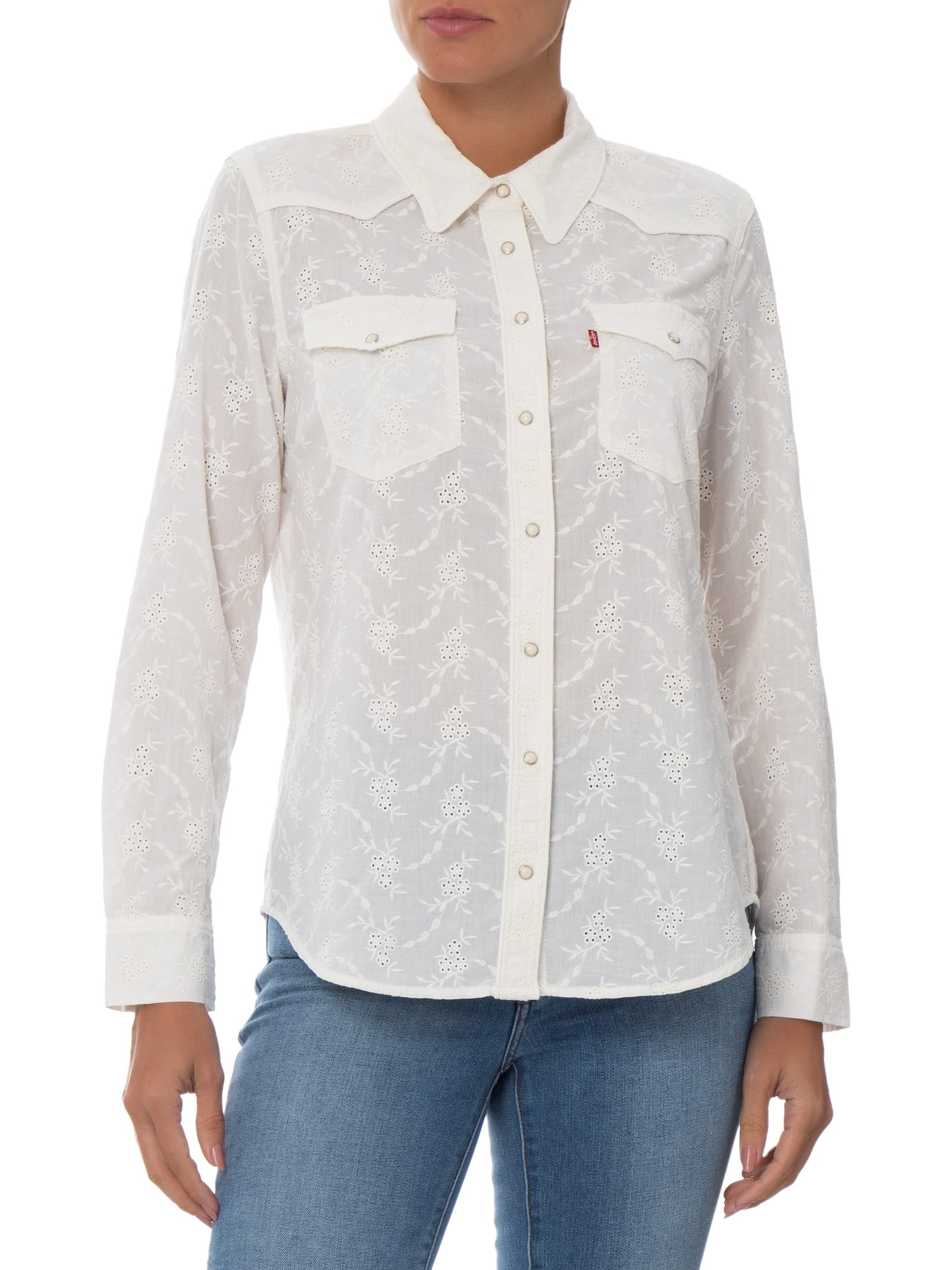 Camisa Feminina Heritage Western Eyelet Shirt Branco Levi's