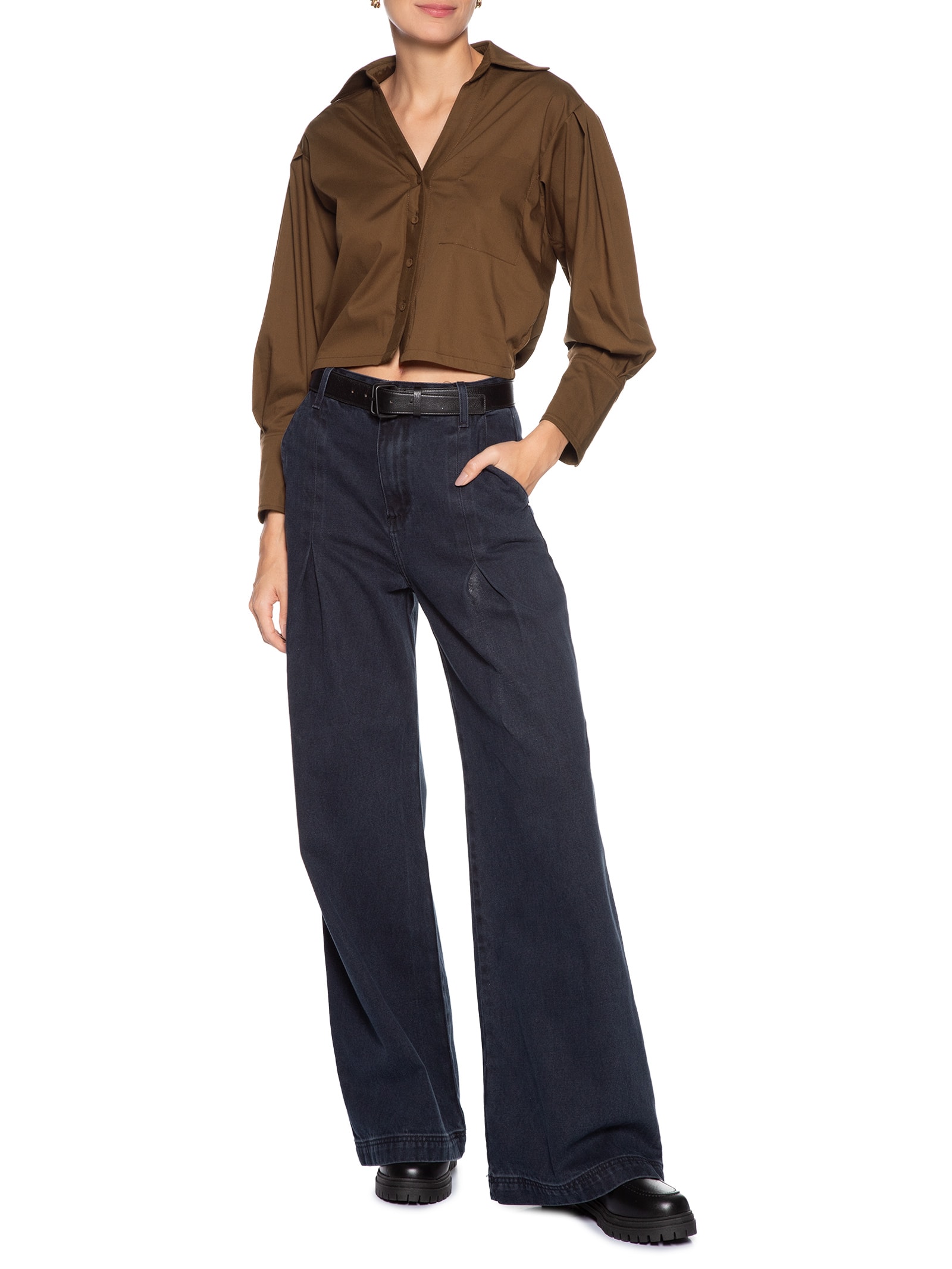 Camisa Feminina Hermione Marrom Le Lis