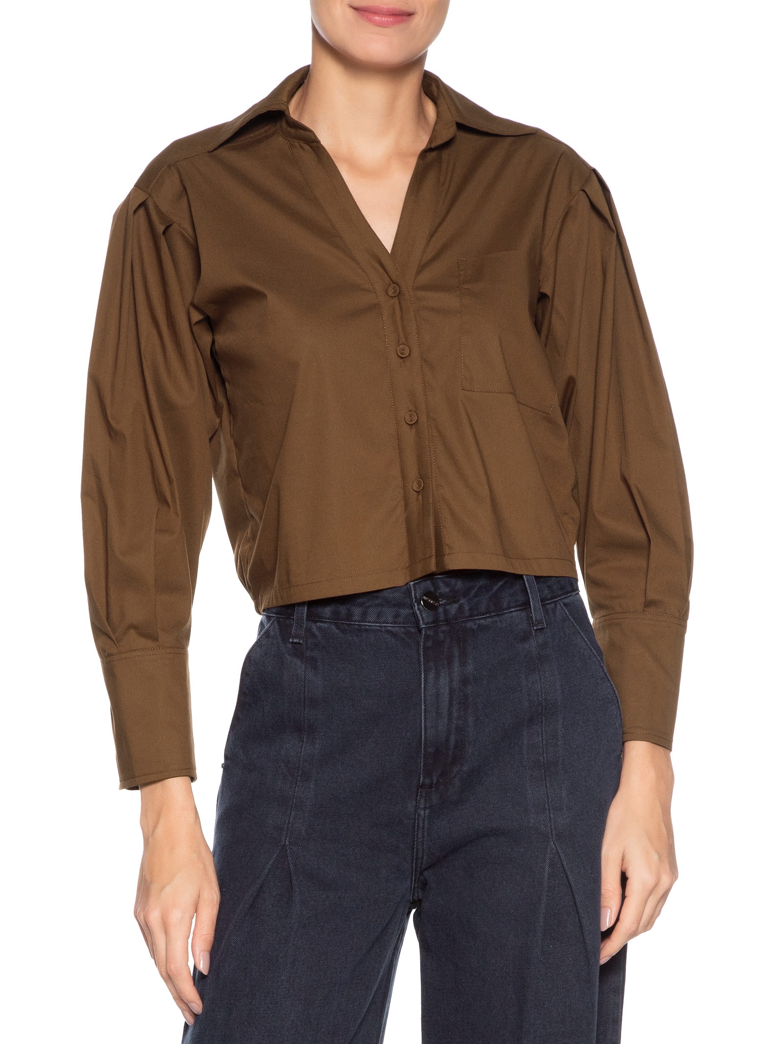 Camisa Feminina Hermione Marrom Le Lis