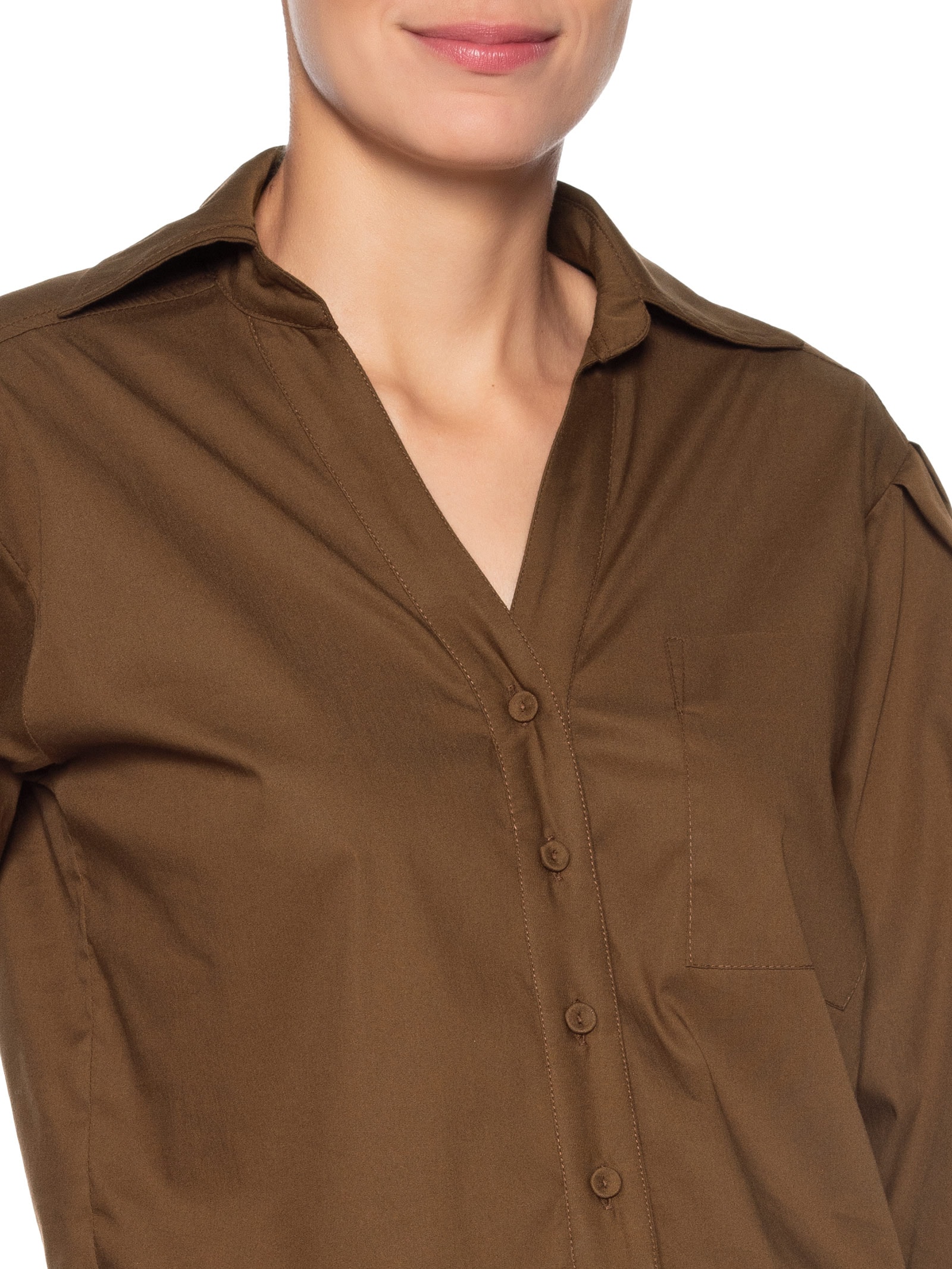 Camisa Feminina Hermione Marrom Le Lis