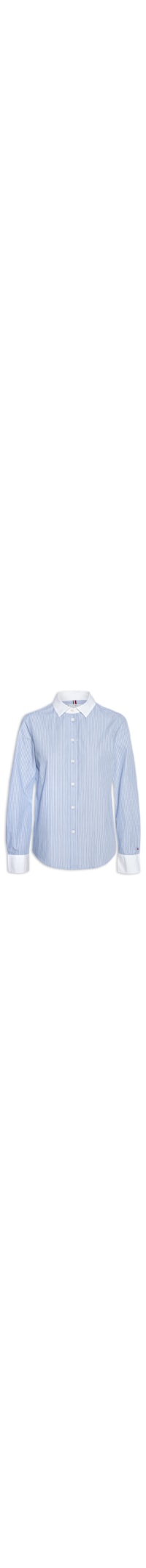 Camisa Feminina Ivy Stripe Contrast Reg Shirt - Azul