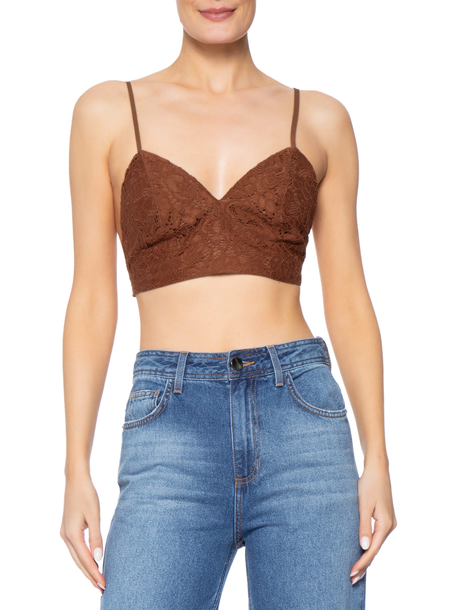 Camisa Feminina Jade Marrom Le Lis