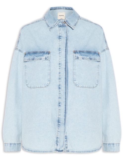 Camisa Feminina Jeans – Azul