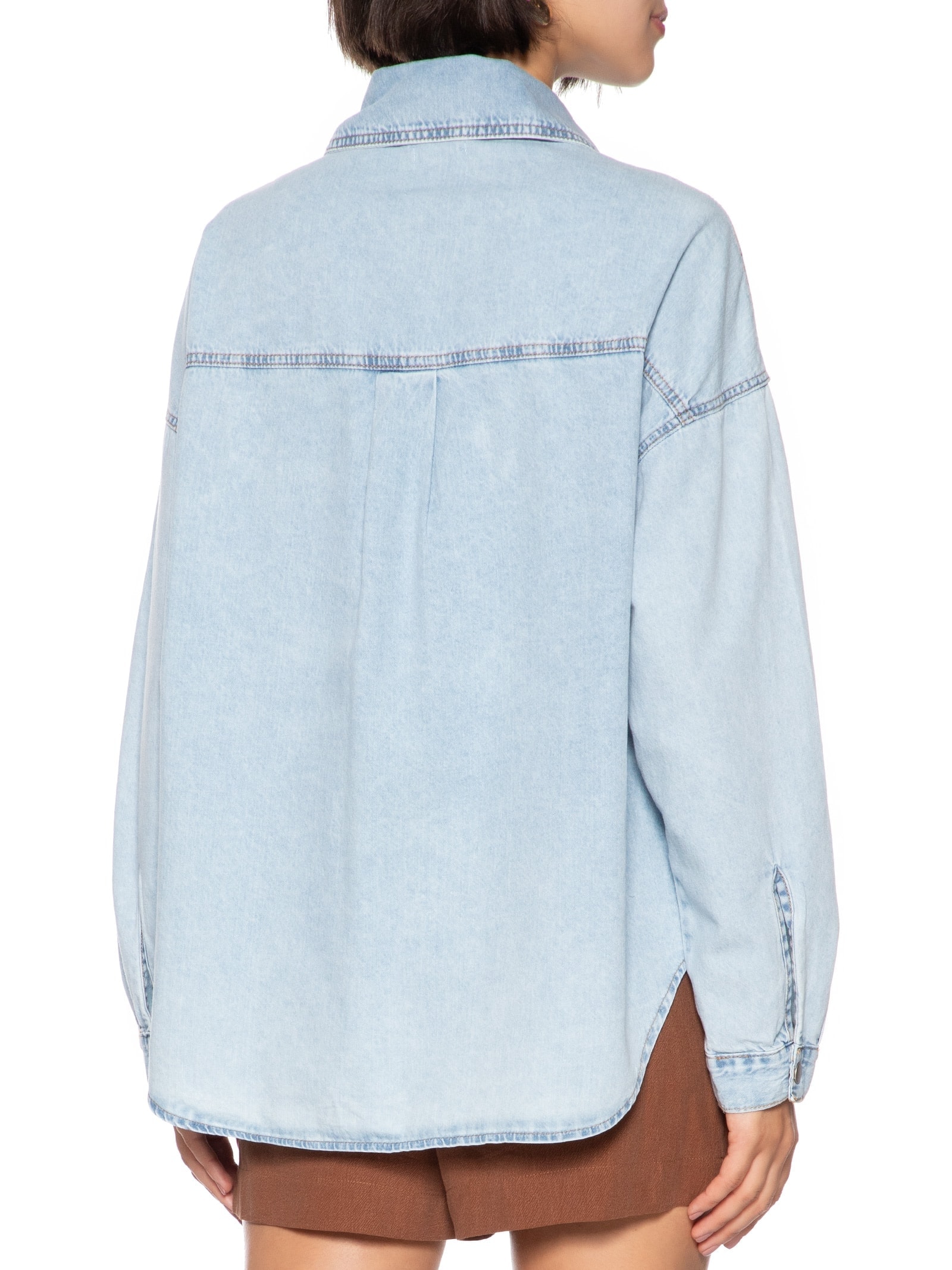 Camisa Feminina Jeans Azul Hering