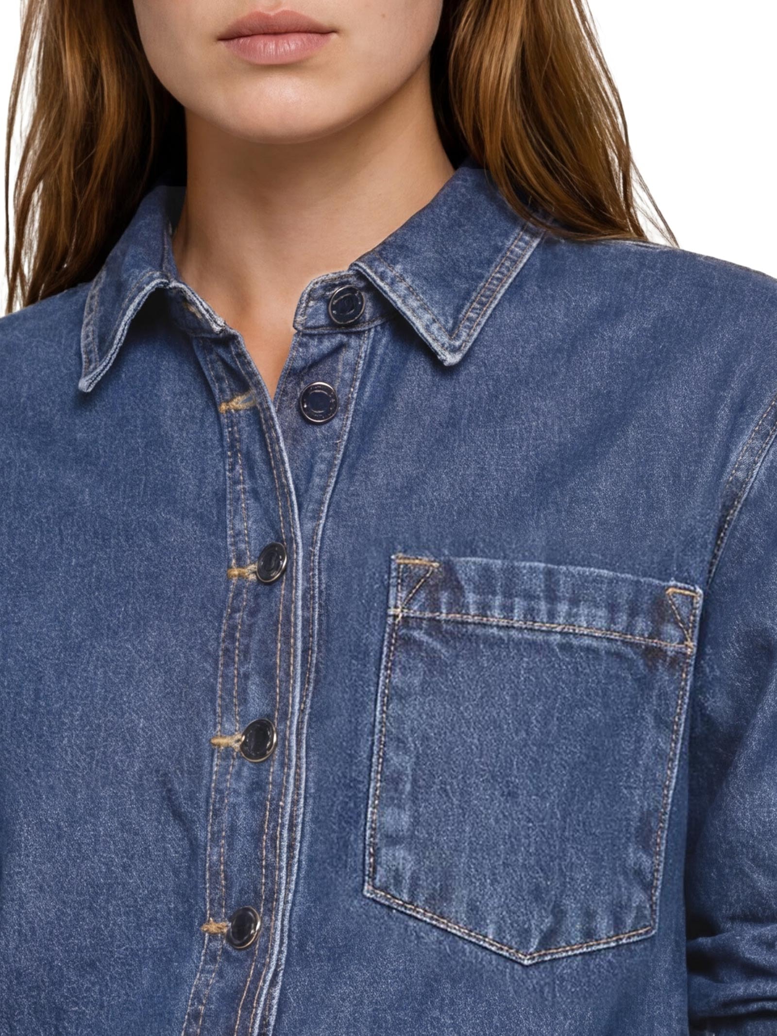 Camisa Feminina Jeans Azul Lez A Lez