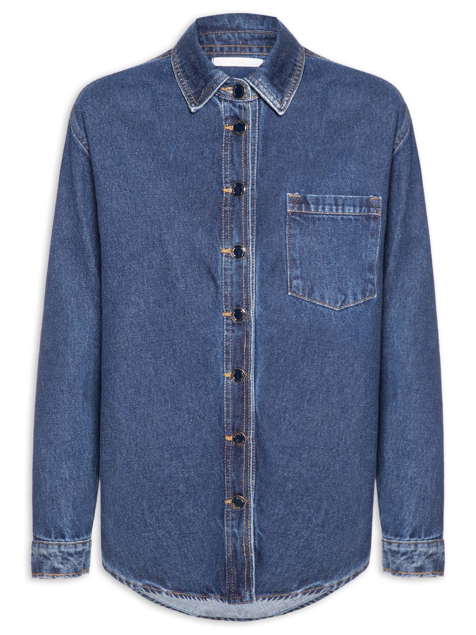 Camisa Feminina Jeans Azul Lez A Lez
