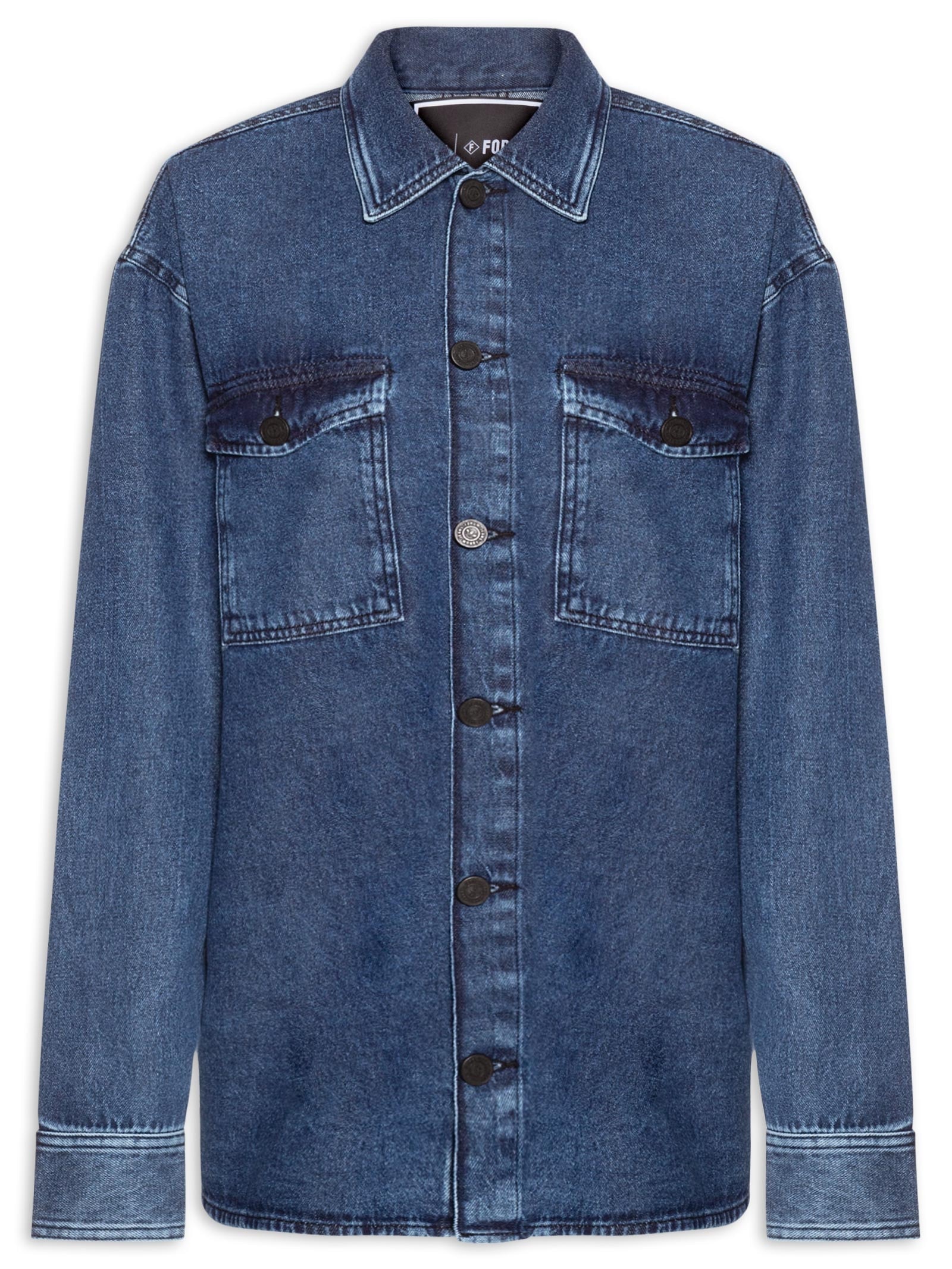 Camisa Feminina Jeans Azul Forum + Adidas