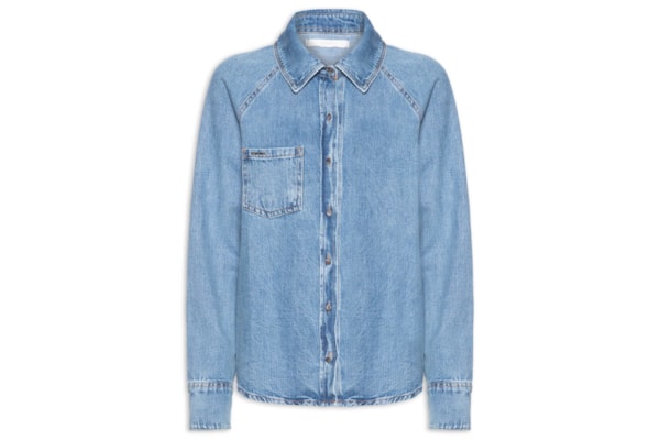 Camisa Feminina Jeans - Azul