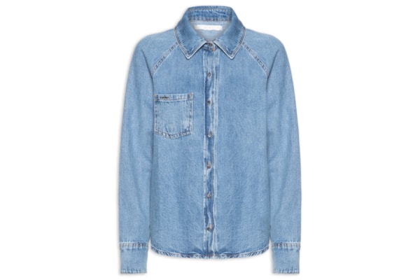 Camisa Feminina Jeans - Azul