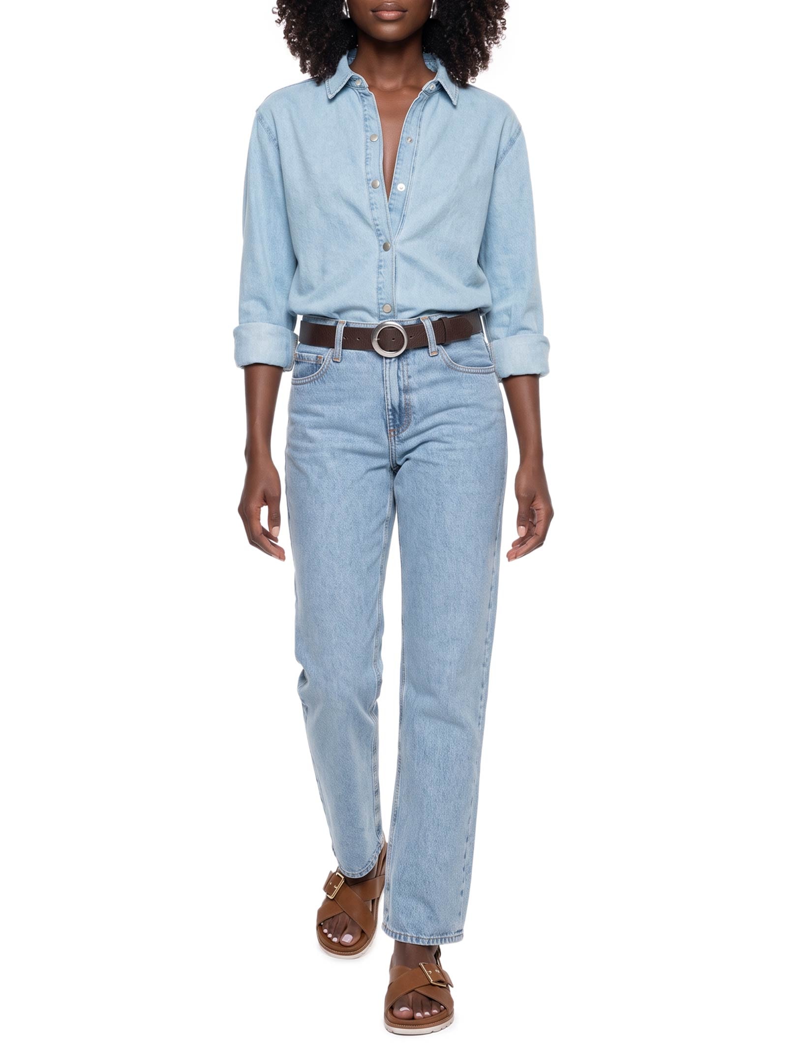 Camisa Feminina Jeans Azul Hering