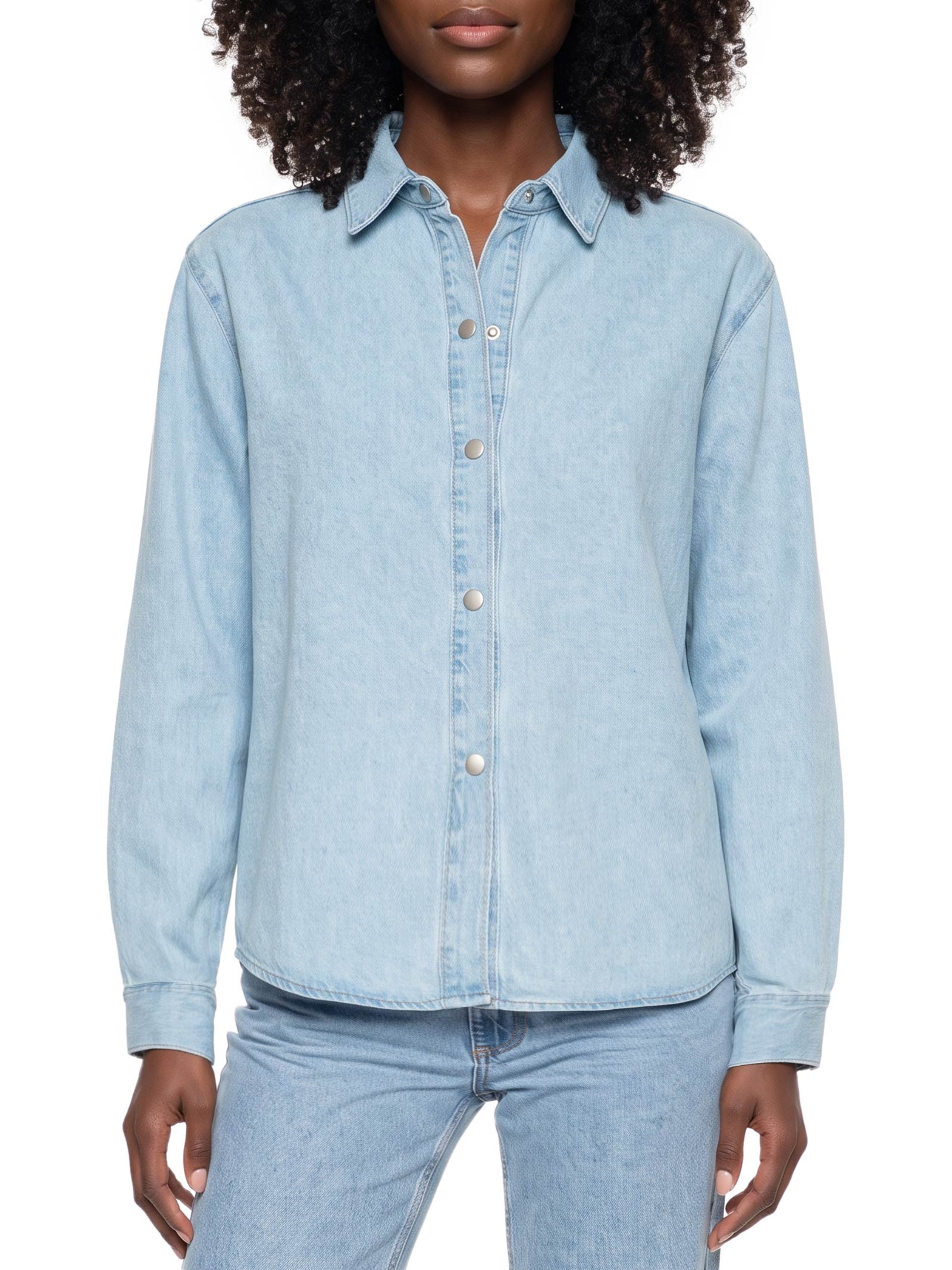 Camisa Feminina Jeans Azul Hering