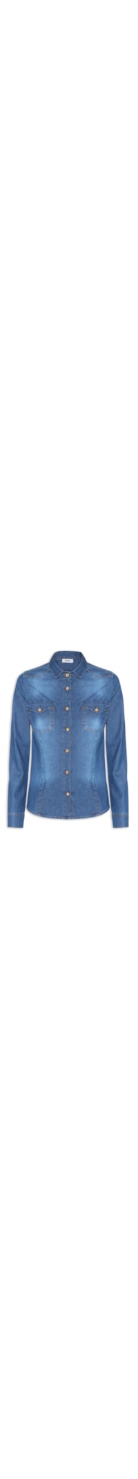 Camisa Feminina Jeans Básica - Azul