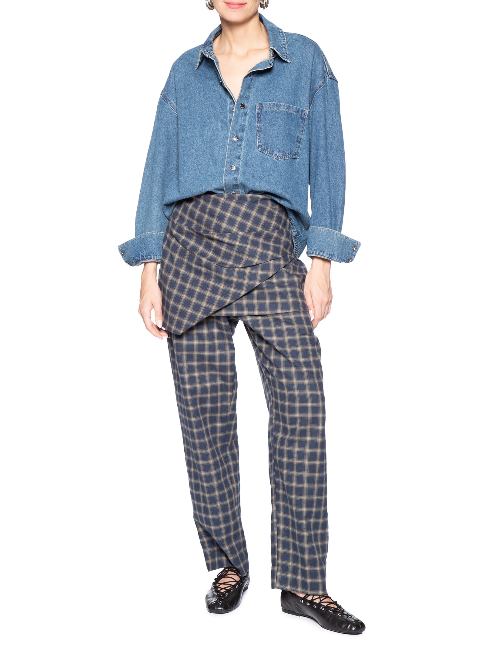 Camisa Feminina Jeans Blue Medio Com Dirty Azul Animale Jeans