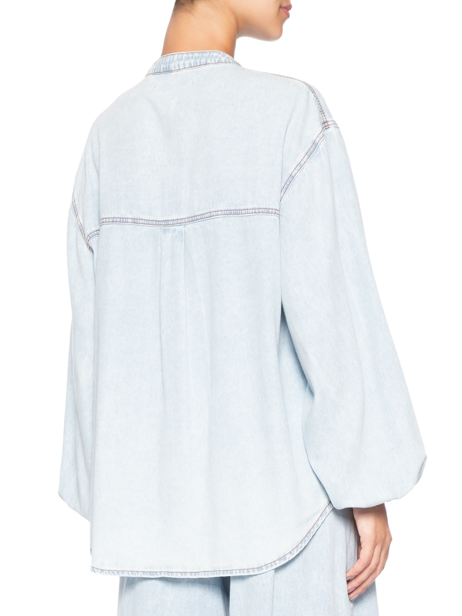 Camisa Feminina Jeans Botões Baby Blue – Azul Dress To