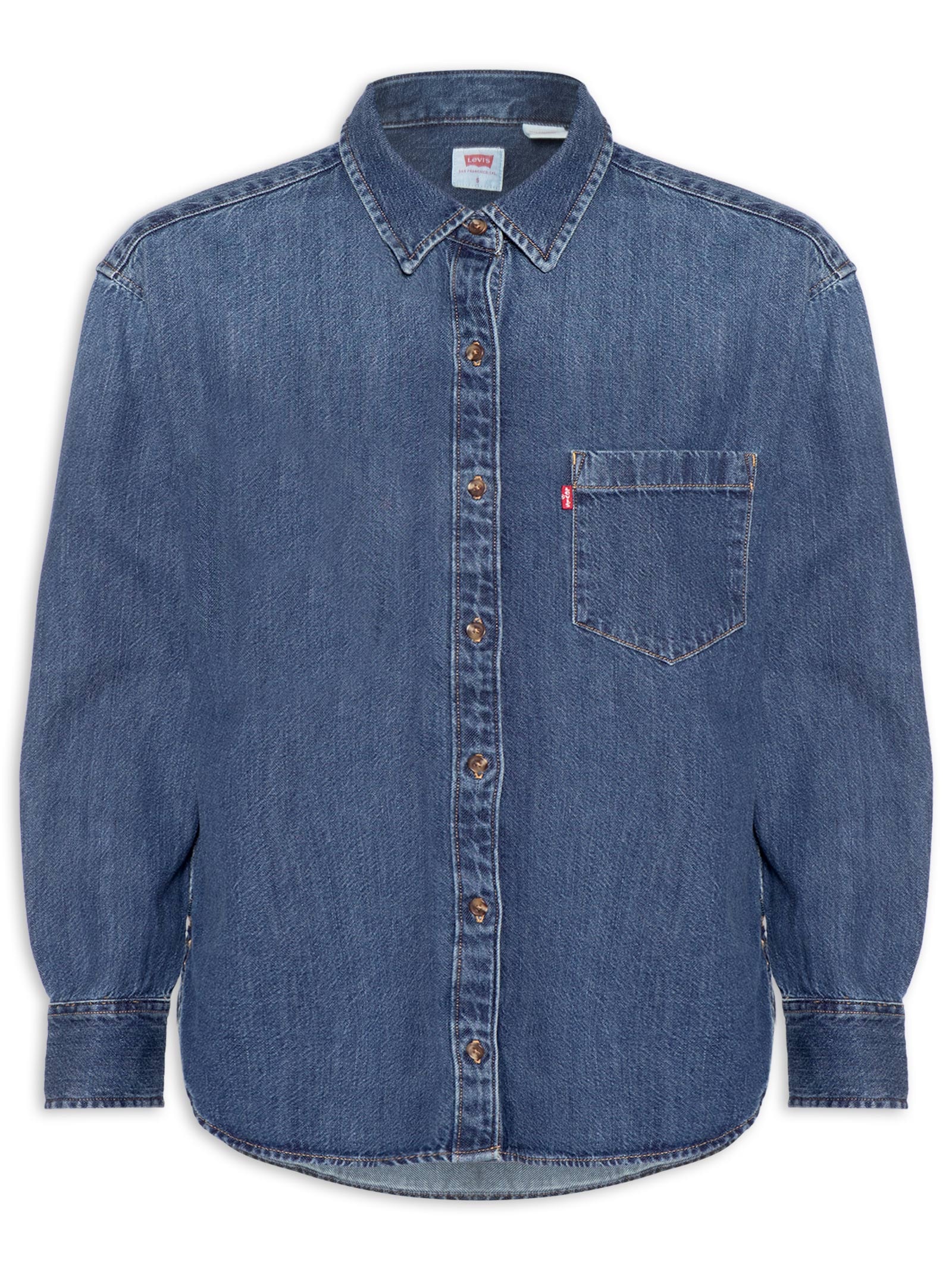 Camisa Feminina Jeans Harlie Boyfriend Shirt – Azul Levi's