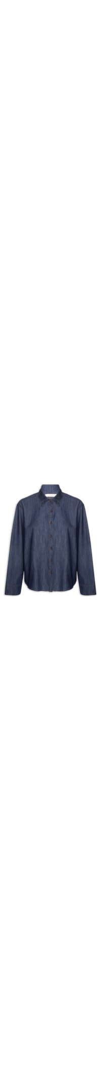 Camisa Feminina Jeans Manga Longa Top – Azul