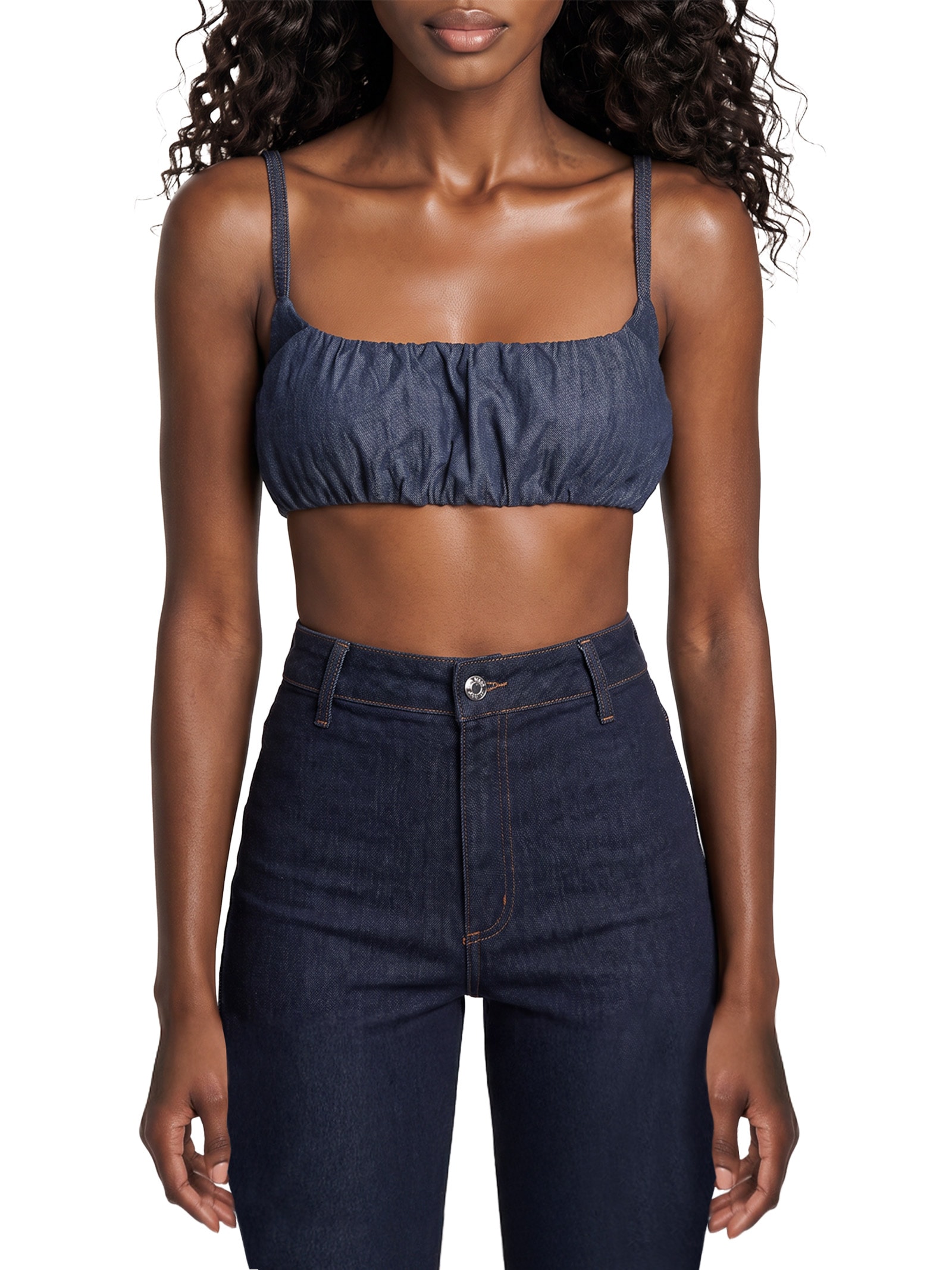Camisa Feminina Jeans Manga Longa Top – Azul My Favorite
