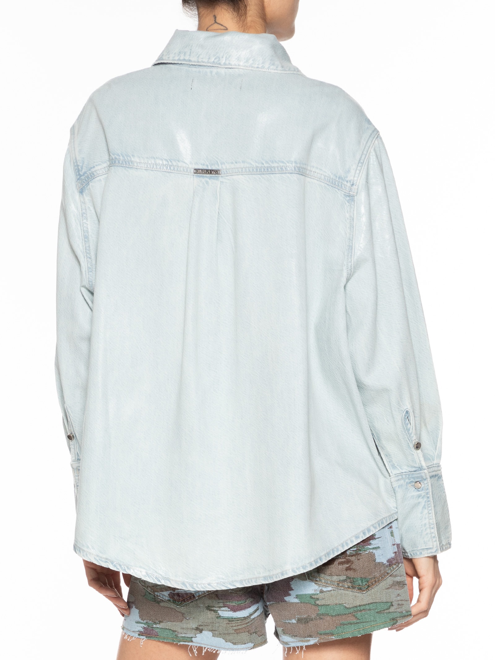 Camisa Feminina Jeans Over Azul Animale Jeans