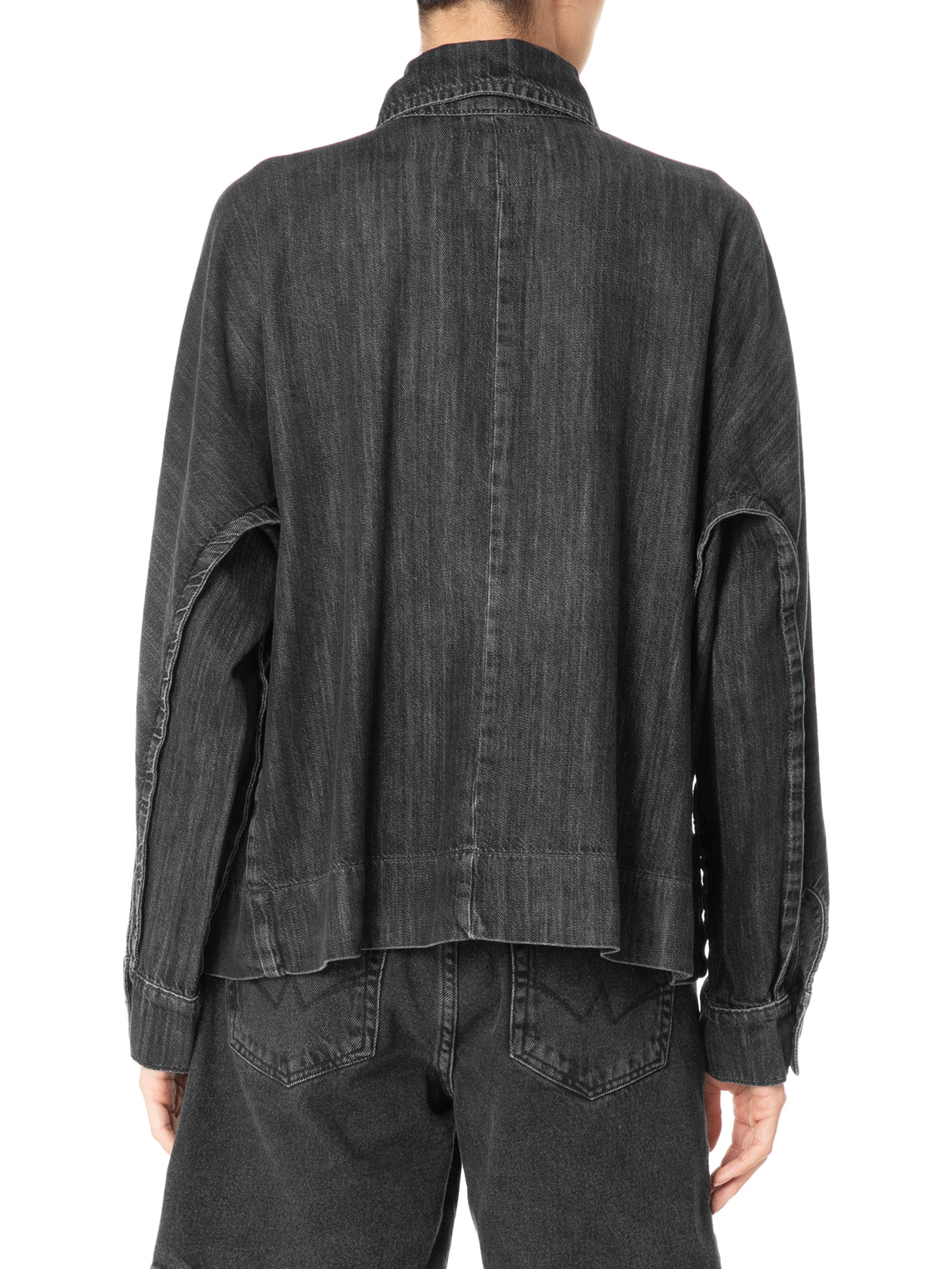 Camisa Feminina Jeans Preta Forum