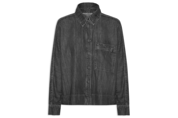 Camisa Feminina Jeans - Preta