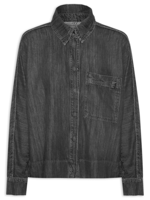 Camisa Feminina Jeans – Preta