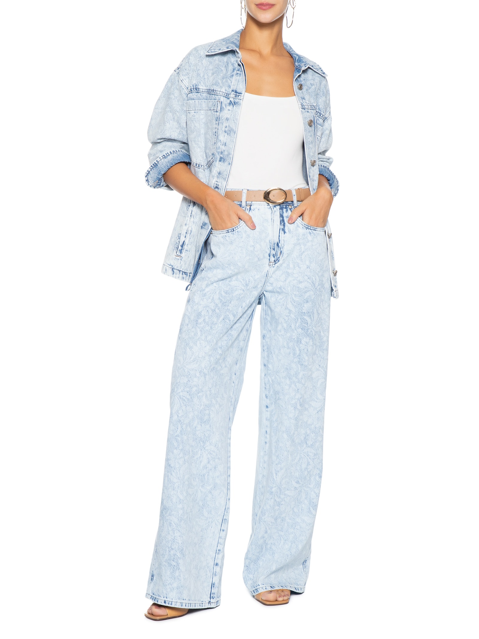 Camisa Feminina Joana Azul P7 Jeans
