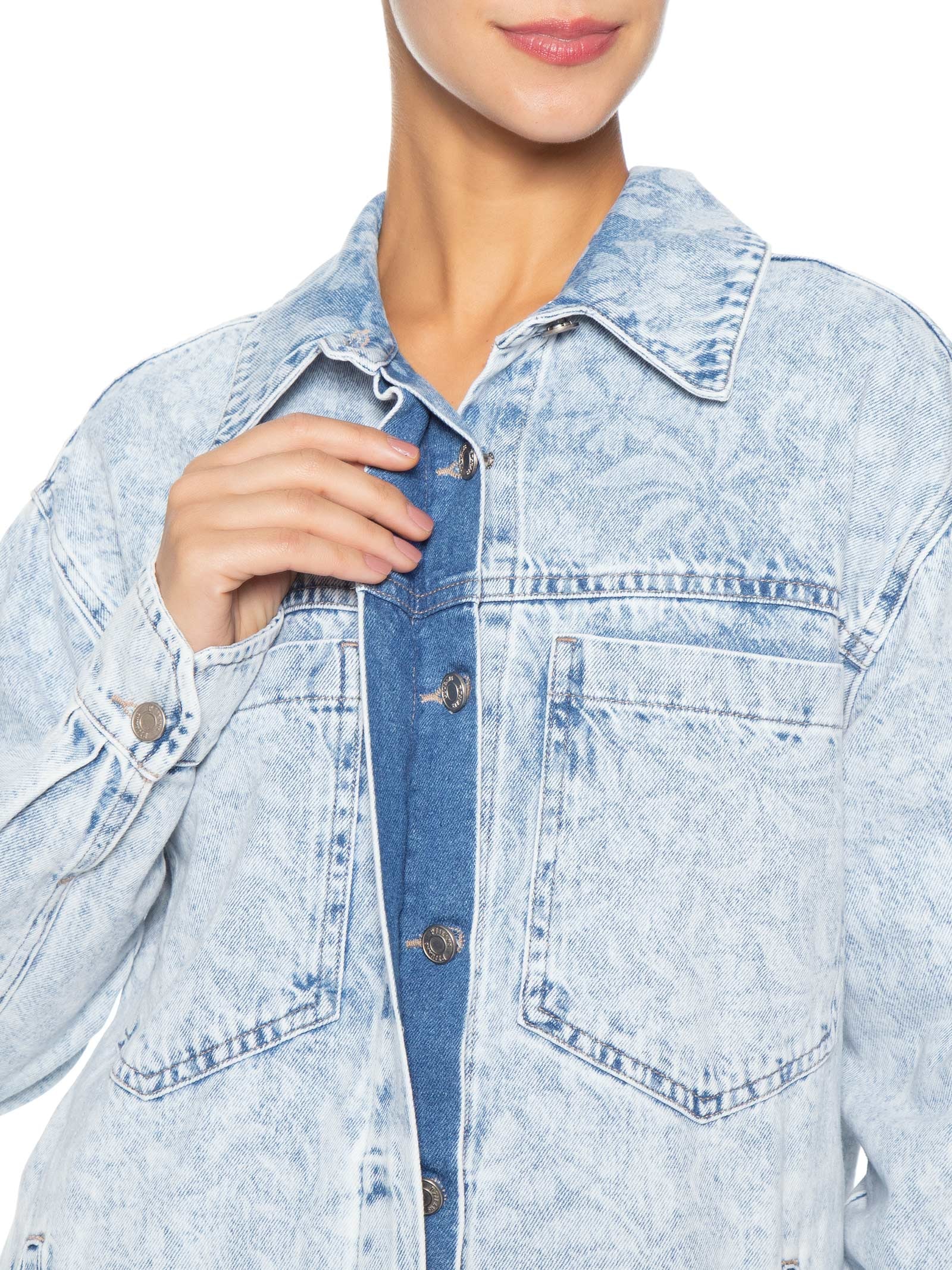 Camisa Feminina Joana Azul P7 Jeans