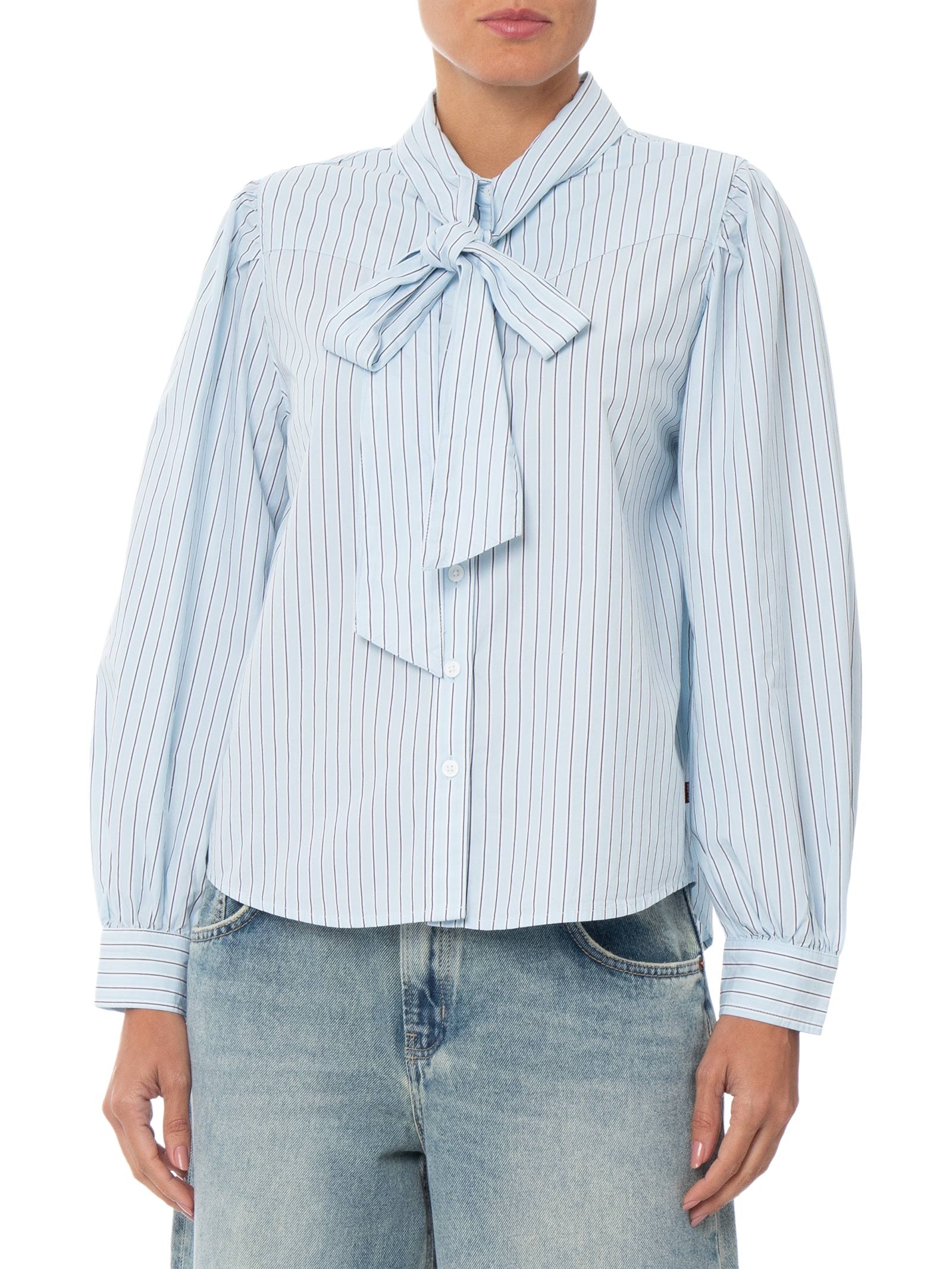 Camisa Feminina Judice Western Shirt Azul Levi's