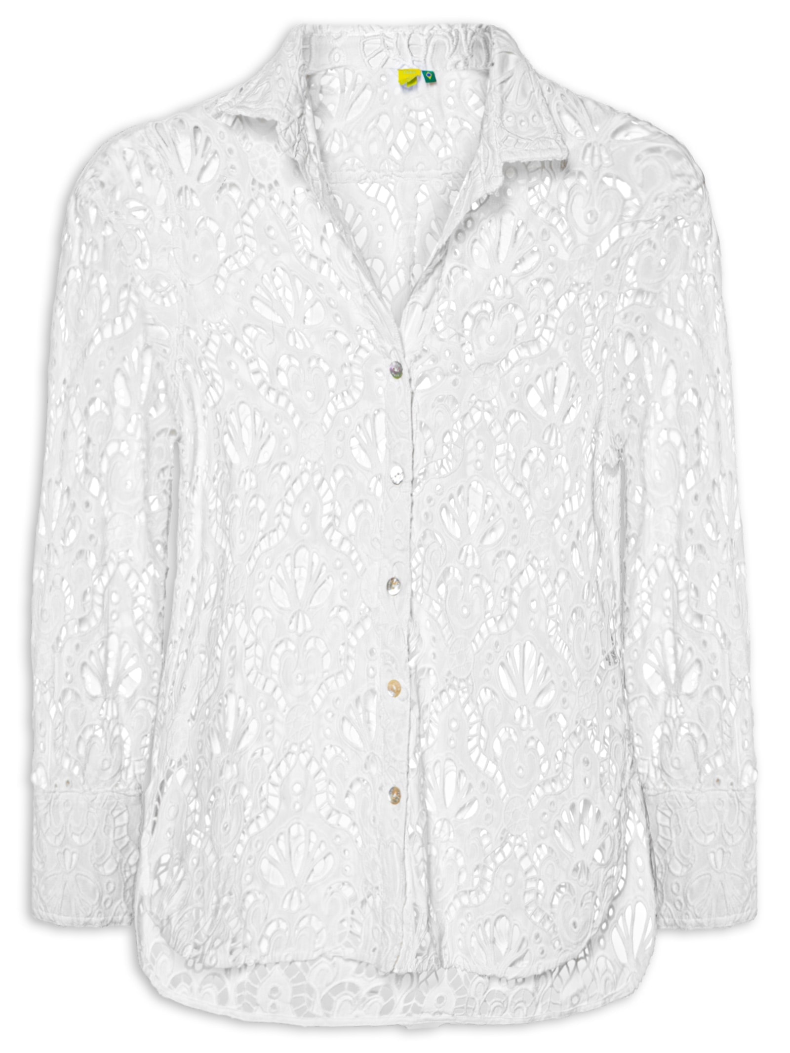 Camisa Feminina Laise Concha Branco Farm Praia