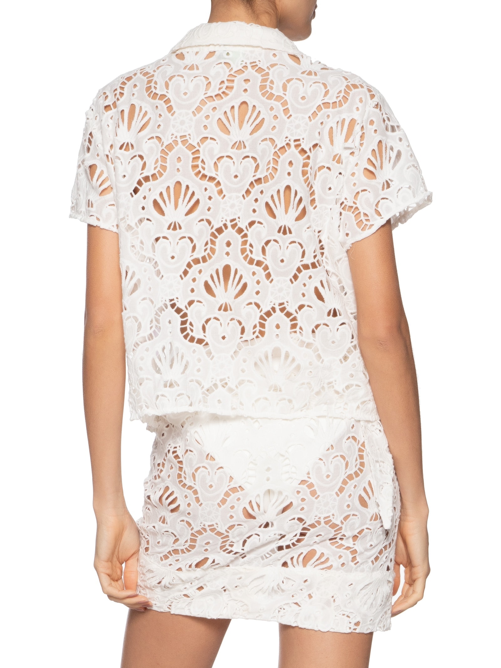 Camisa Feminina Laise Concha Branco Farm Praia