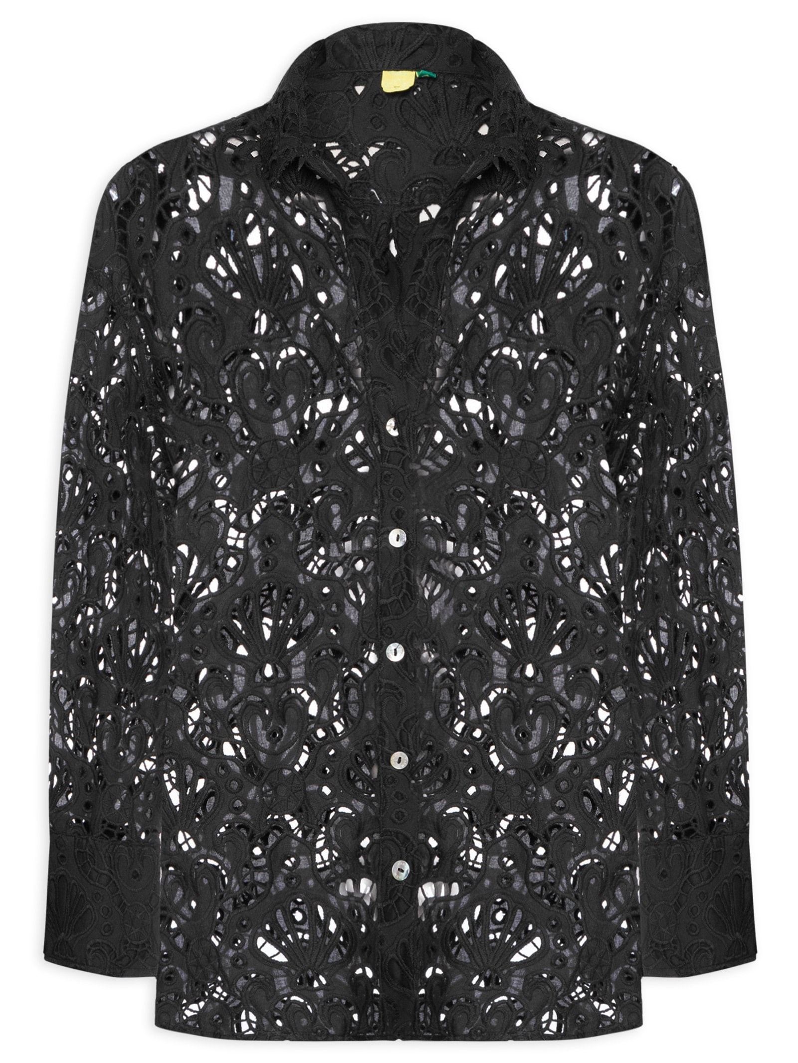 Camisa Feminina Laise Concha Preto Farm Praia